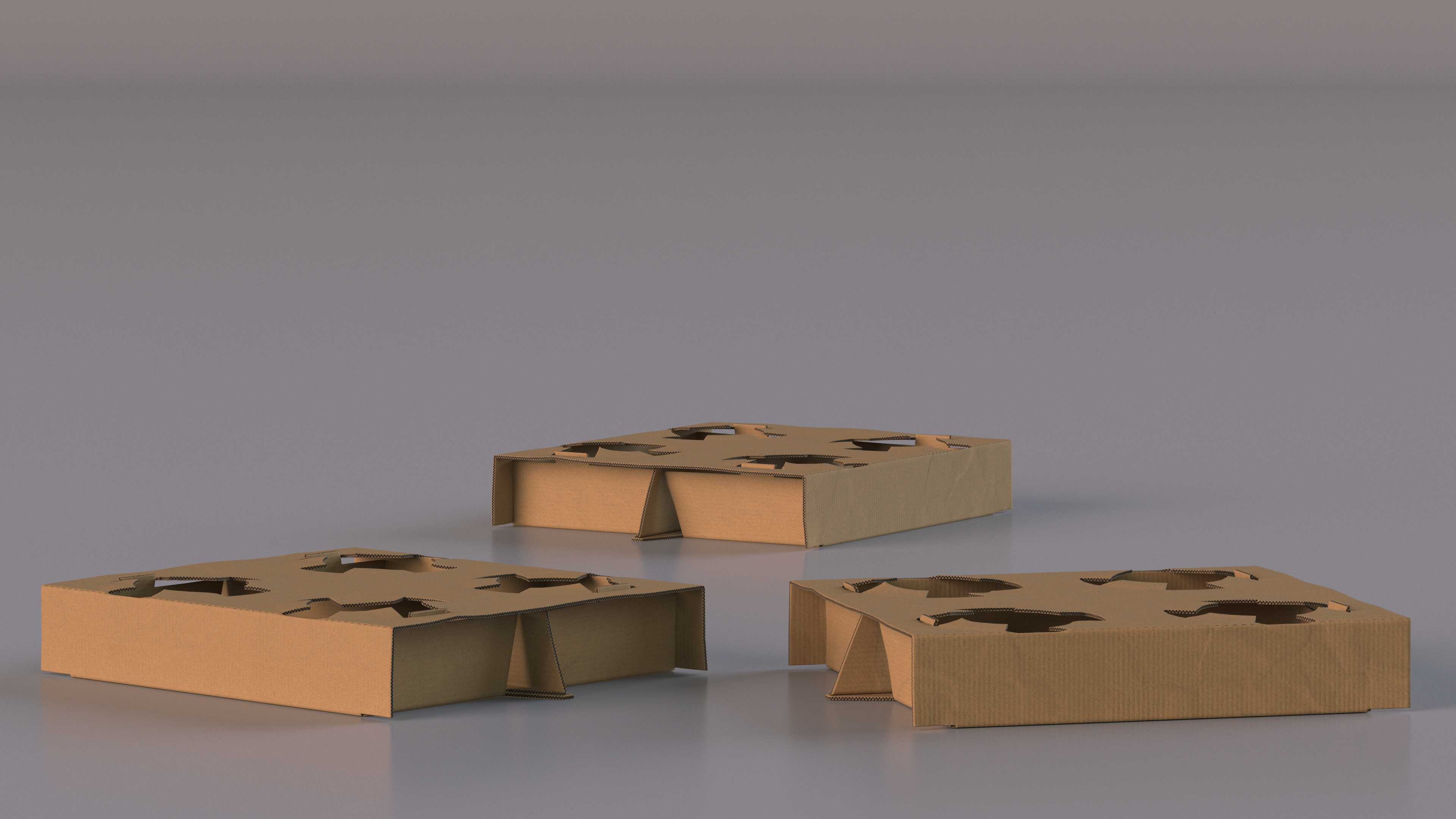 3D model Corrugated Cardboard Box for Coffee