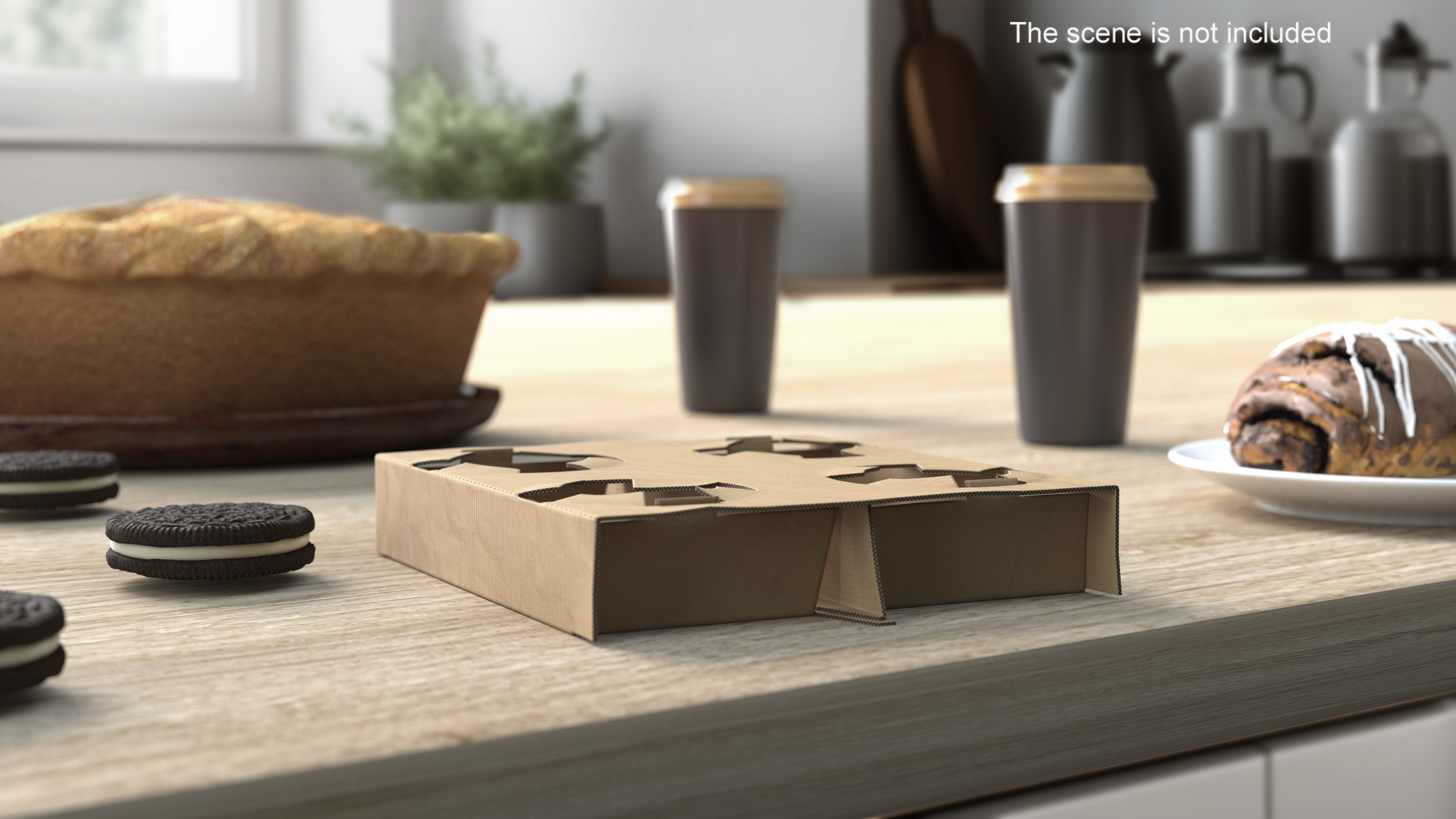 3D model Corrugated Cardboard Box for Coffee