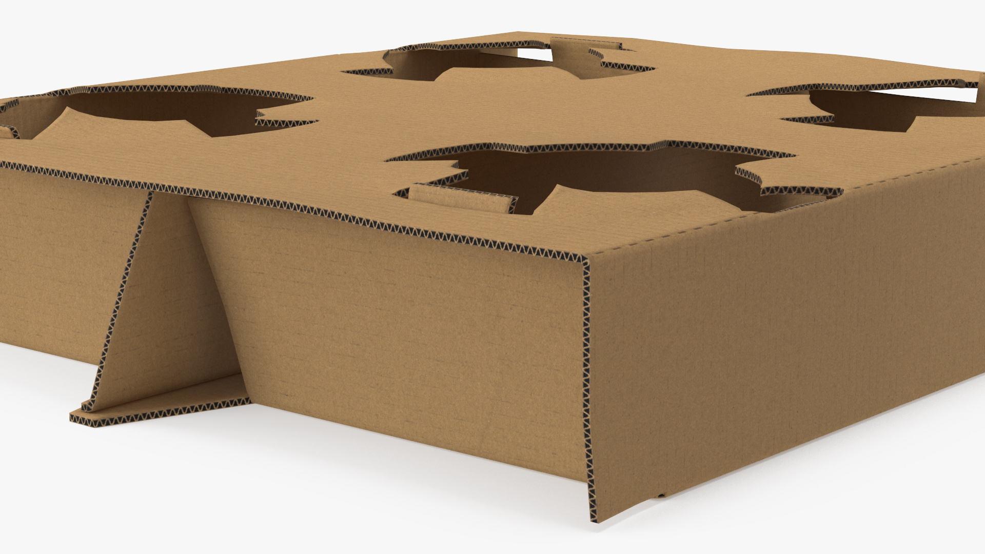3D model Corrugated Cardboard Box for Coffee