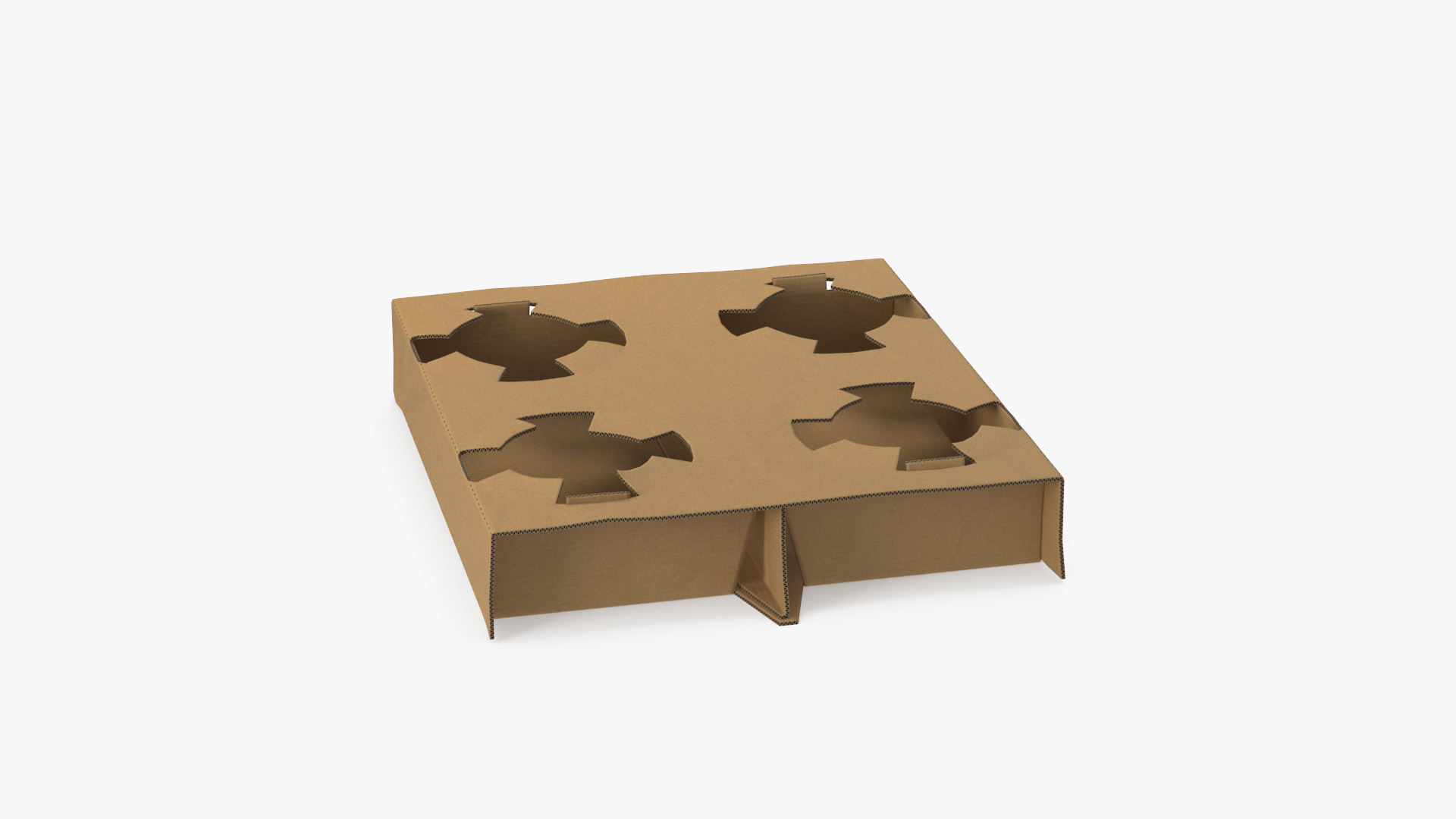 3D model Corrugated Cardboard Box for Coffee