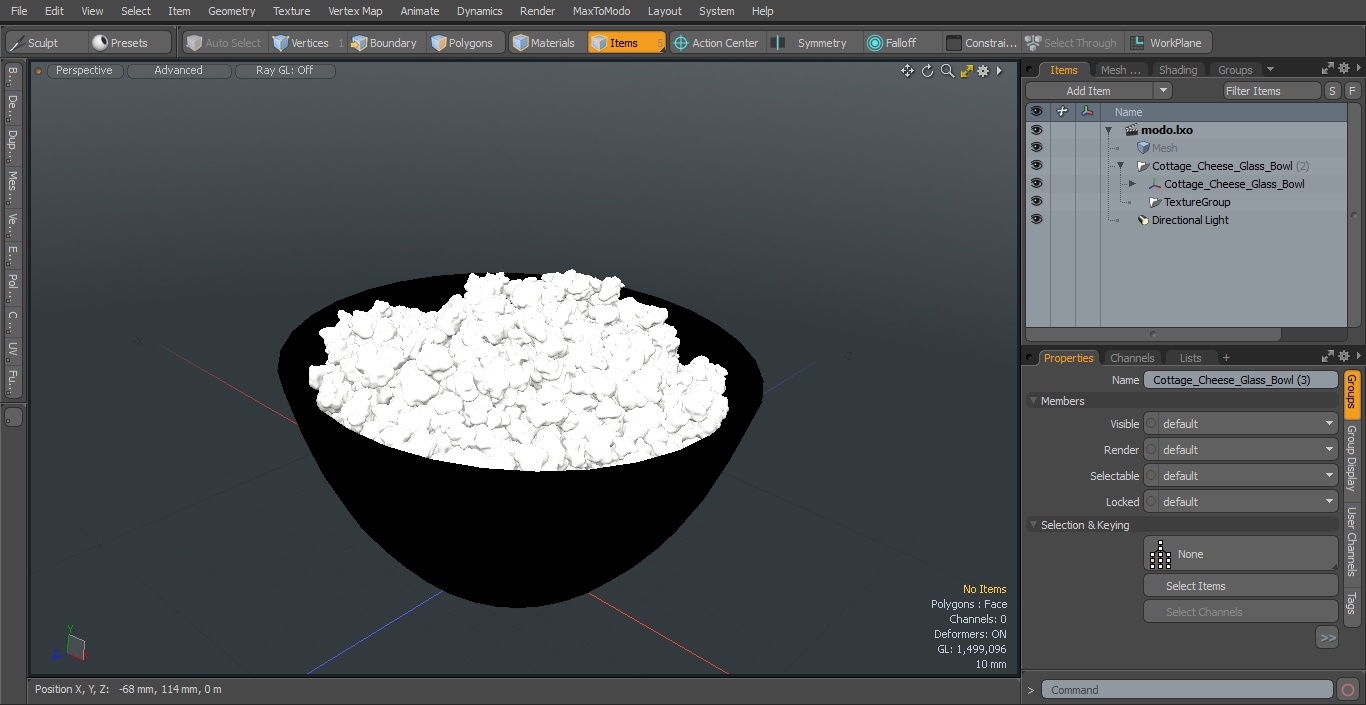 3D model Cottage Cheese Glass Bowl