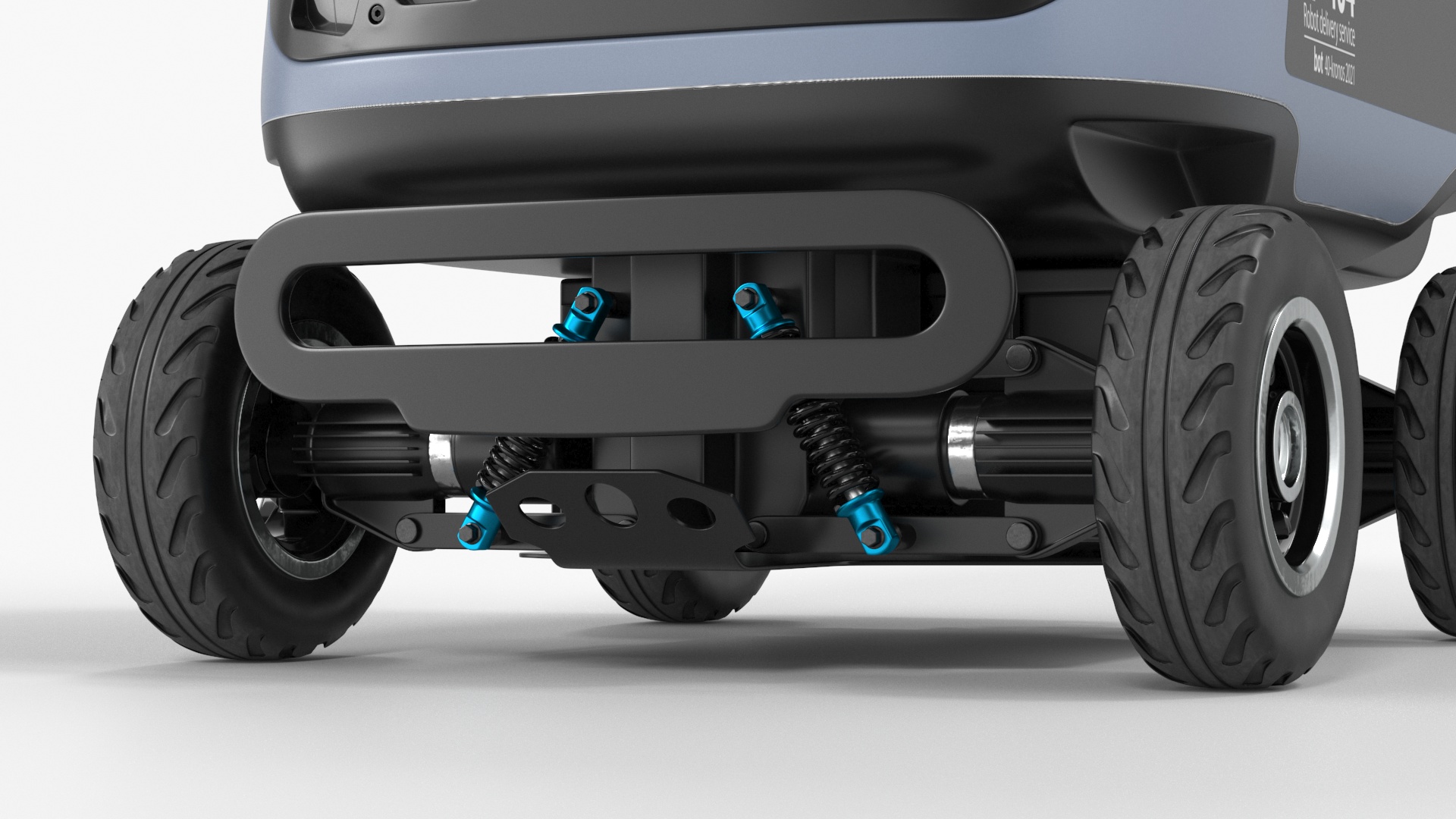 Sleeping Delivery Robot Kiwibot Black 3D