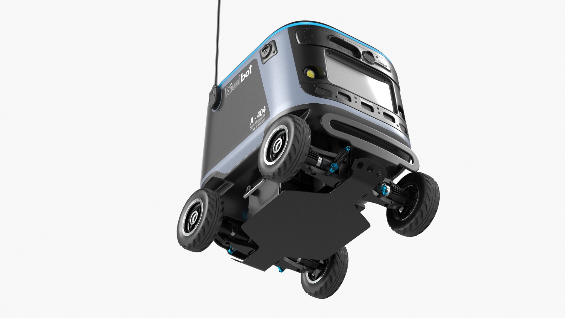 Sleeping Delivery Robot Kiwibot Black 3D