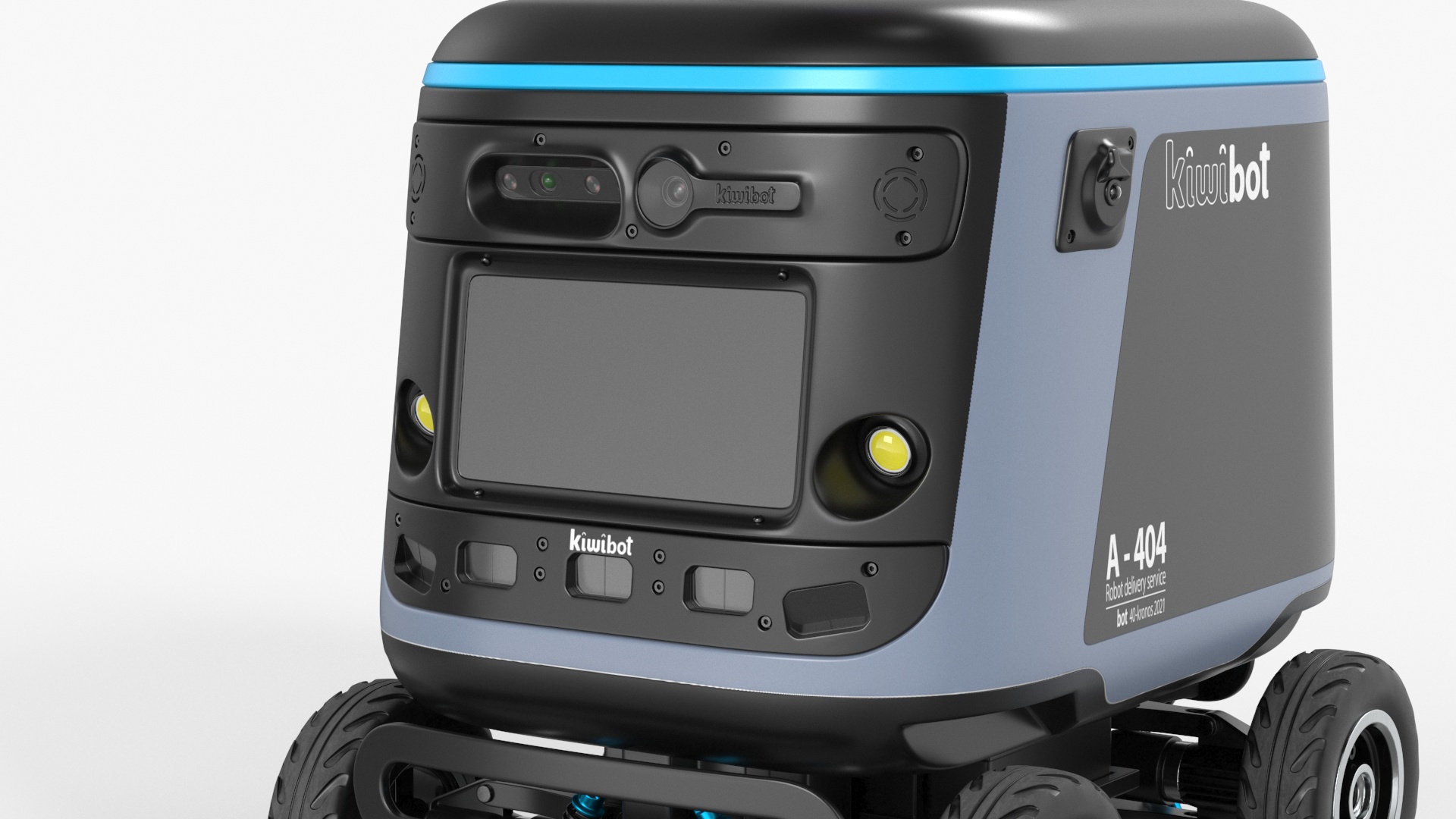 Sleeping Delivery Robot Kiwibot Black 3D