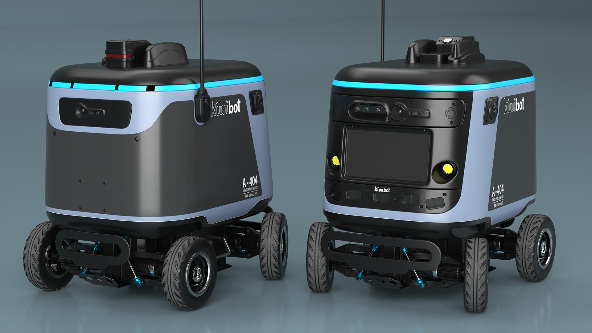 Sleeping Delivery Robot Kiwibot Black 3D