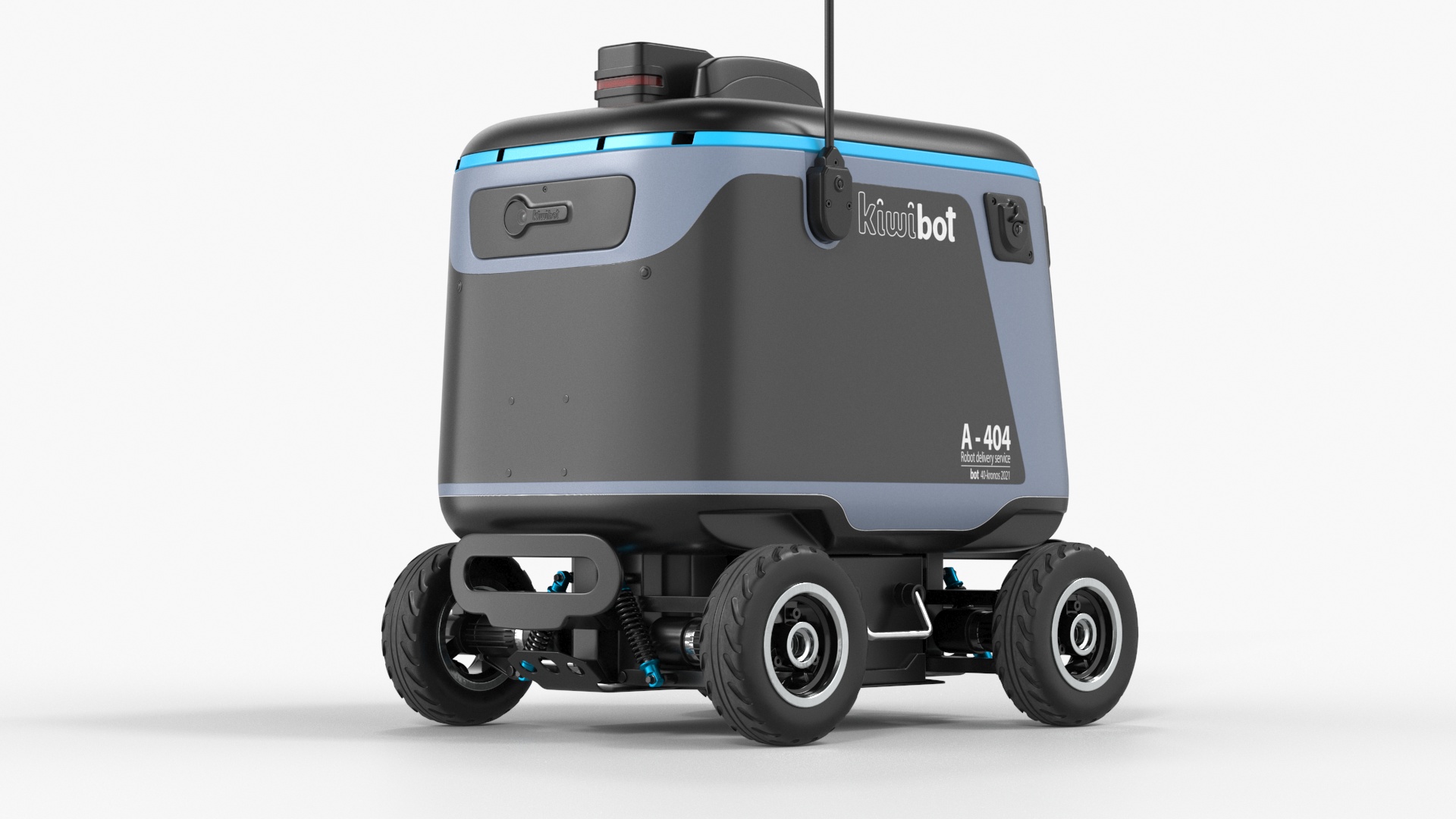 Sleeping Delivery Robot Kiwibot Black 3D