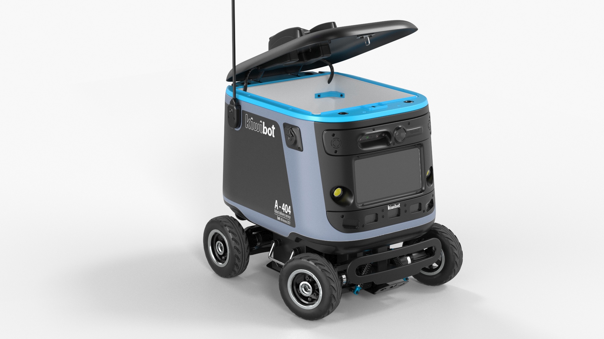 Sleeping Delivery Robot Kiwibot Black 3D