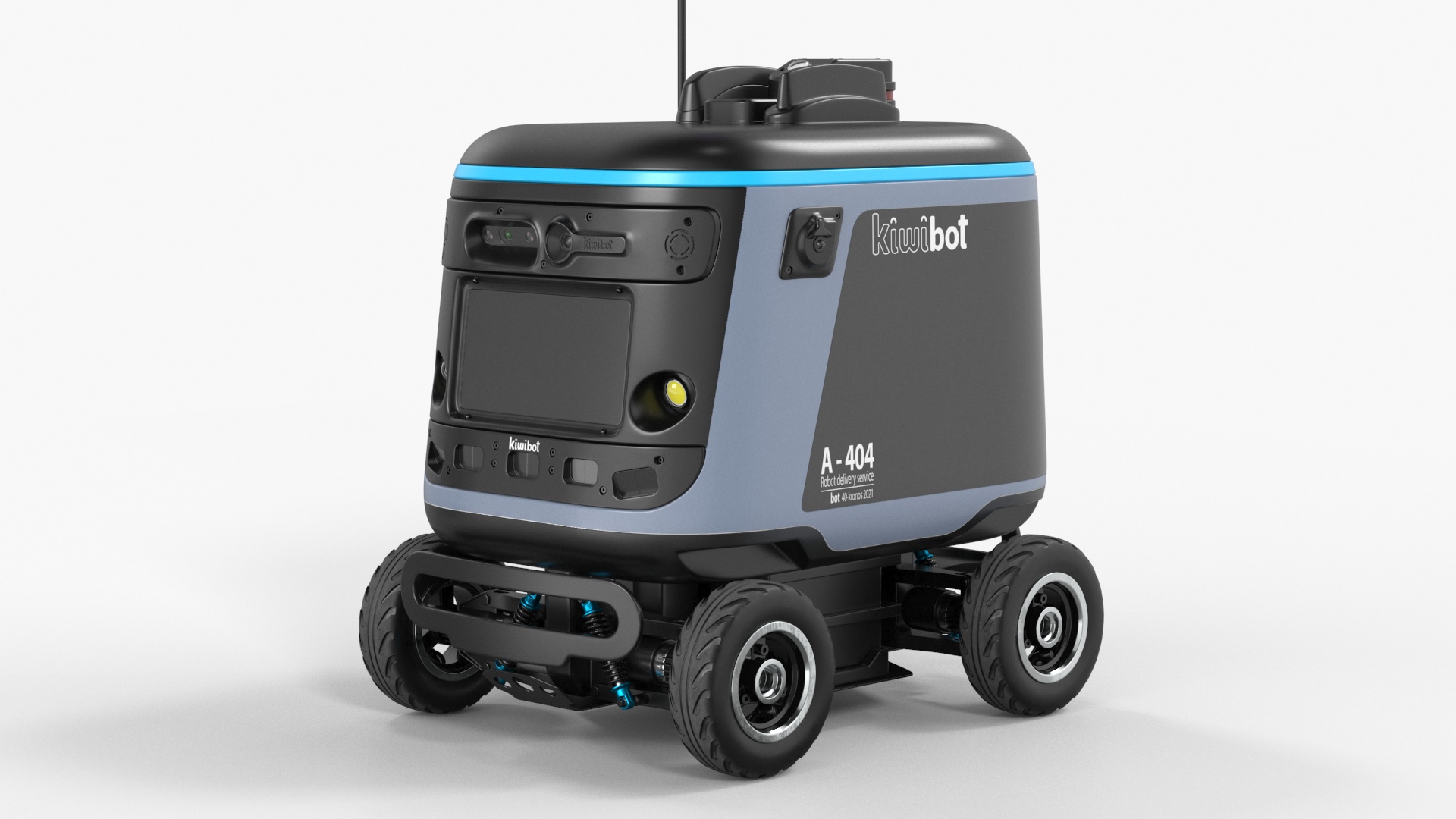 Sleeping Delivery Robot Kiwibot Black 3D