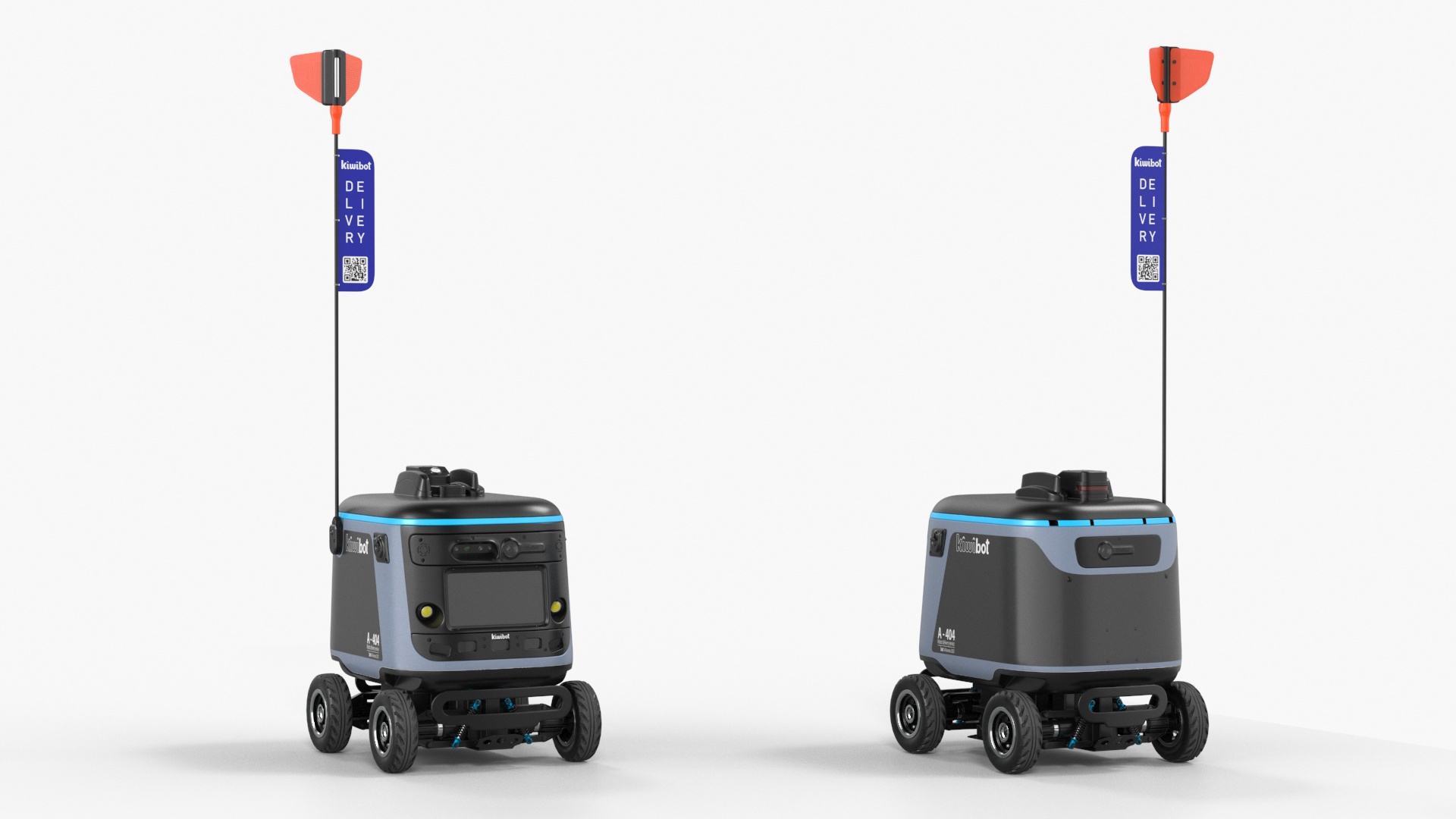 Sleeping Delivery Robot Kiwibot Black 3D