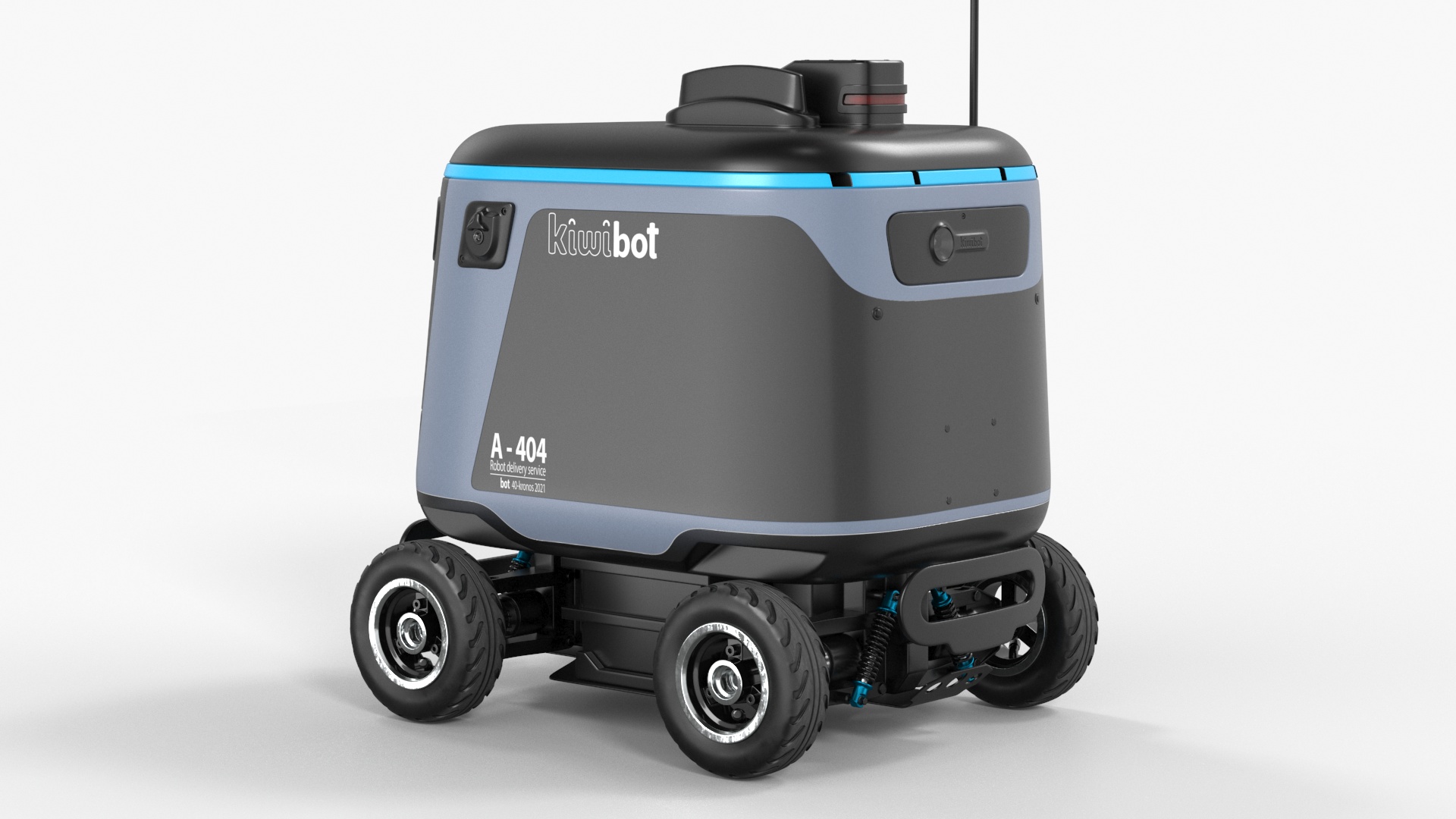 Sleeping Delivery Robot Kiwibot Black 3D