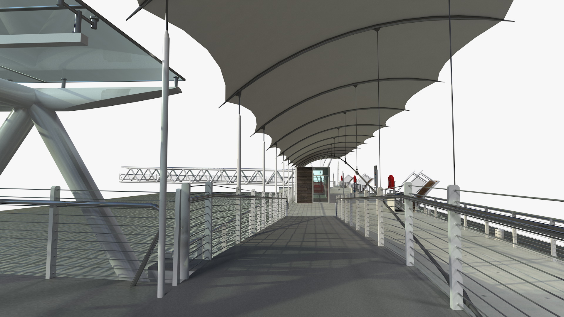 3D model Millennium Wheel Pier Platform