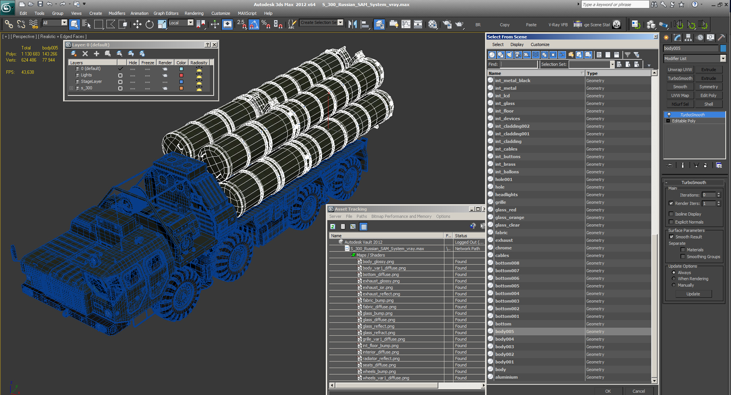 S 300 Russian SAM System 3D model