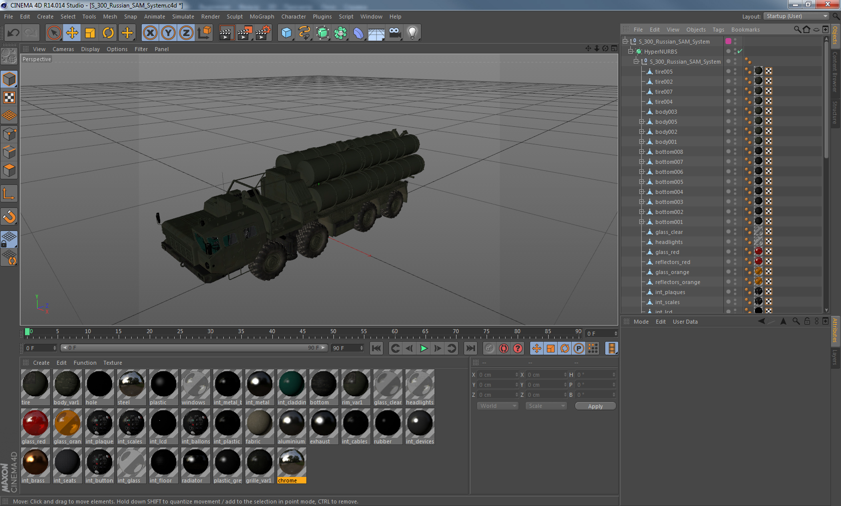 S 300 Russian SAM System 3D model