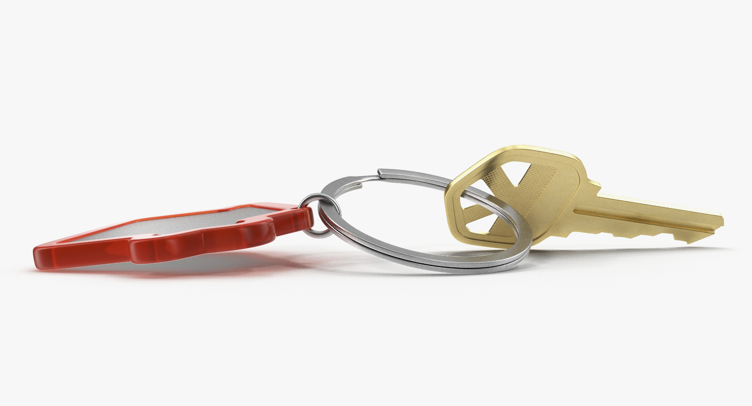3D Bronse Home Key With House Figure model