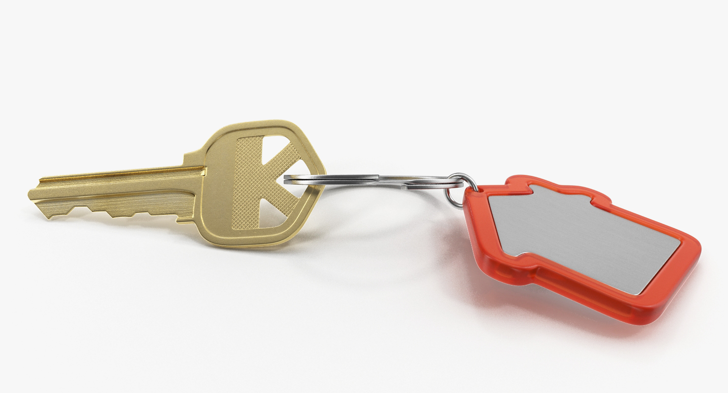 3D Bronse Home Key With House Figure model