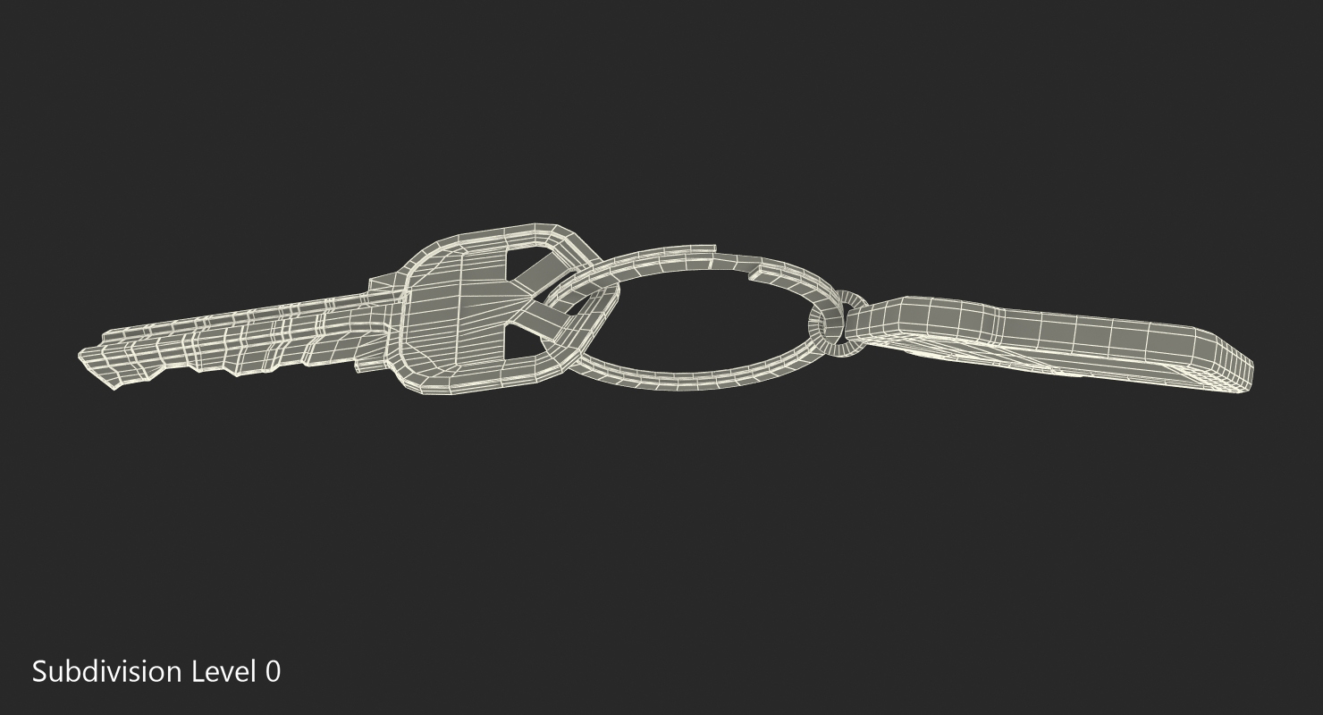 3D Bronse Home Key With House Figure model
