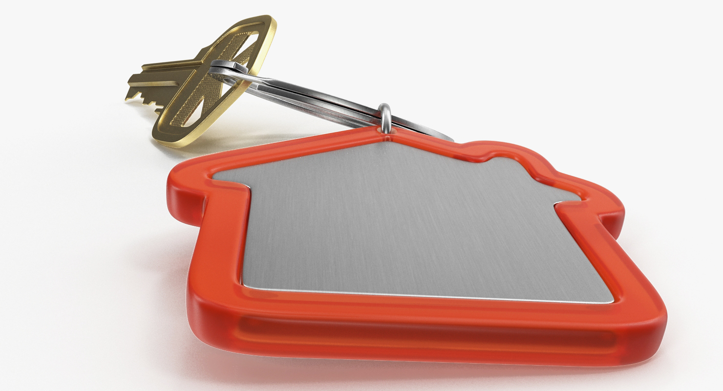 3D Bronse Home Key With House Figure model