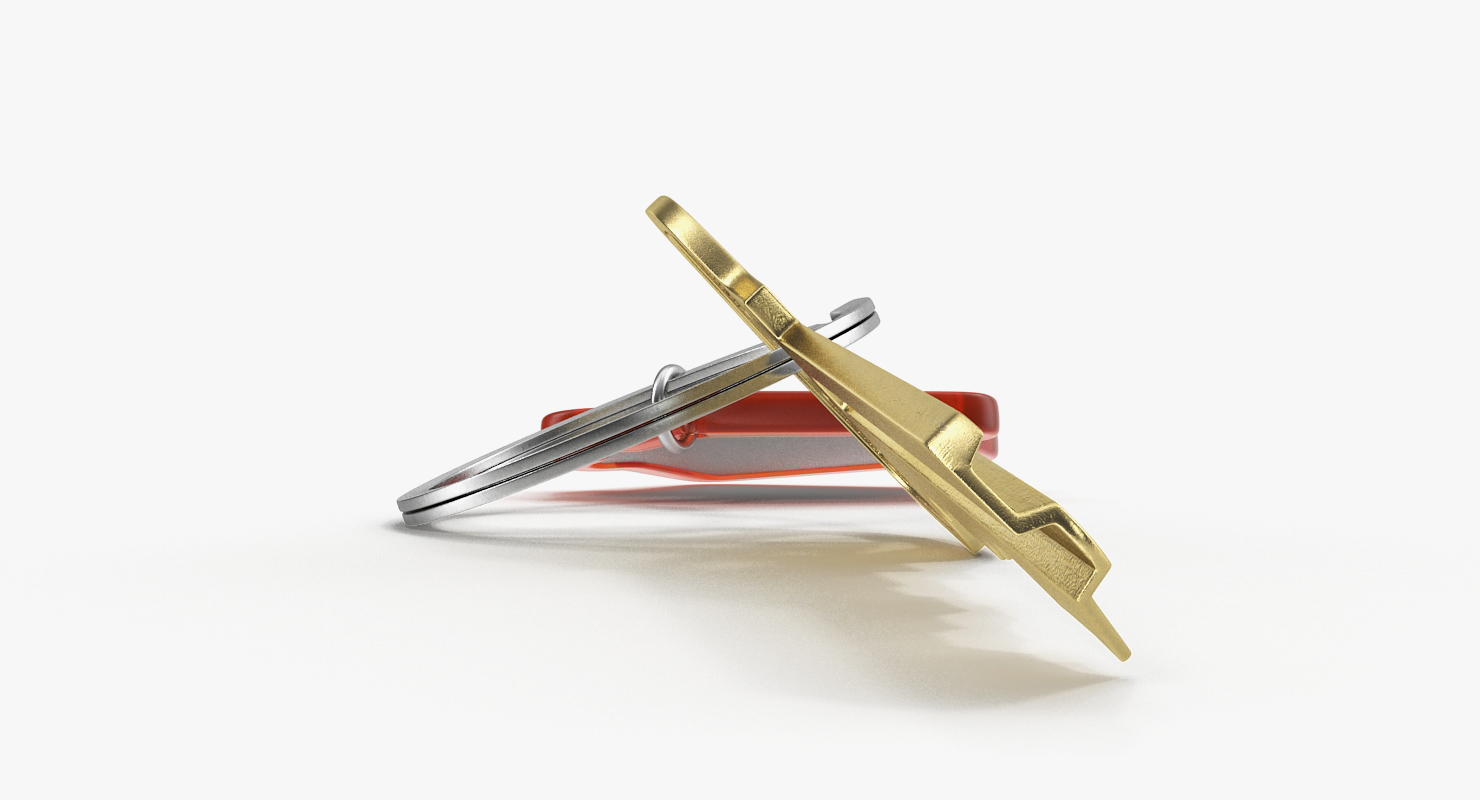 3D Bronse Home Key With House Figure model