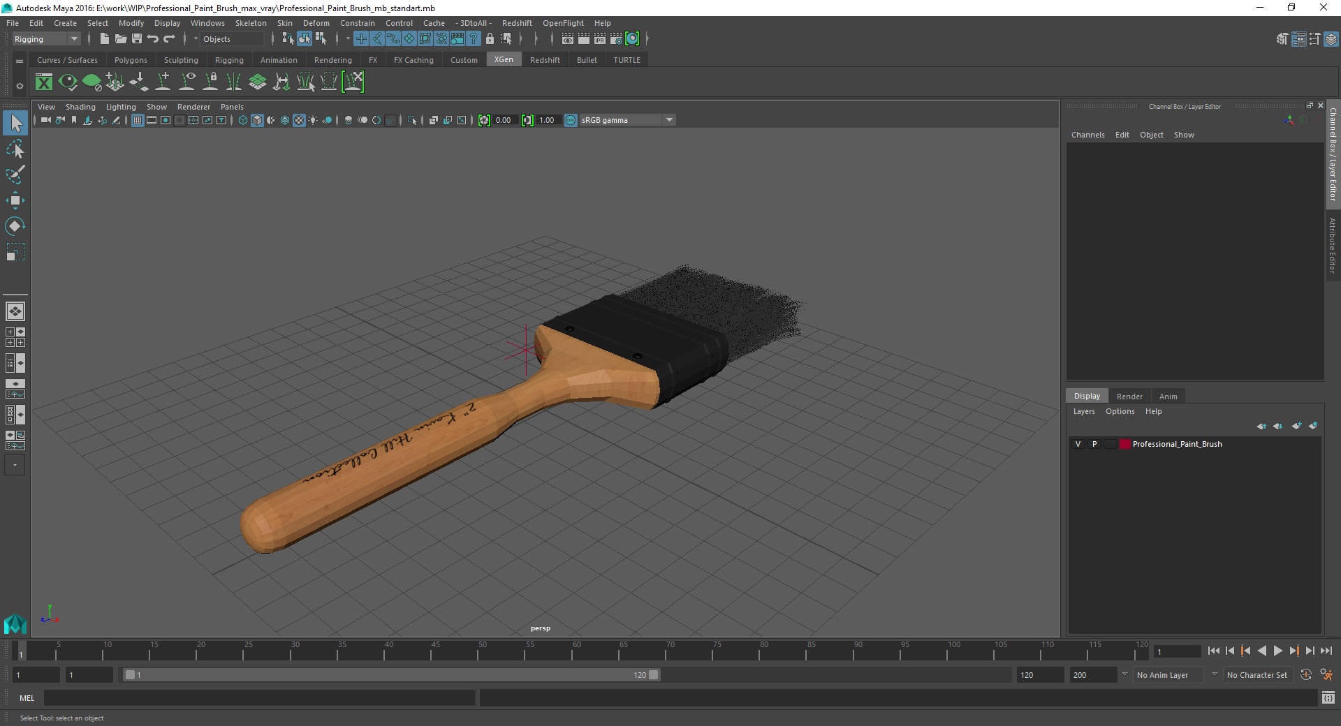 Professional Paint Brush 3D model
