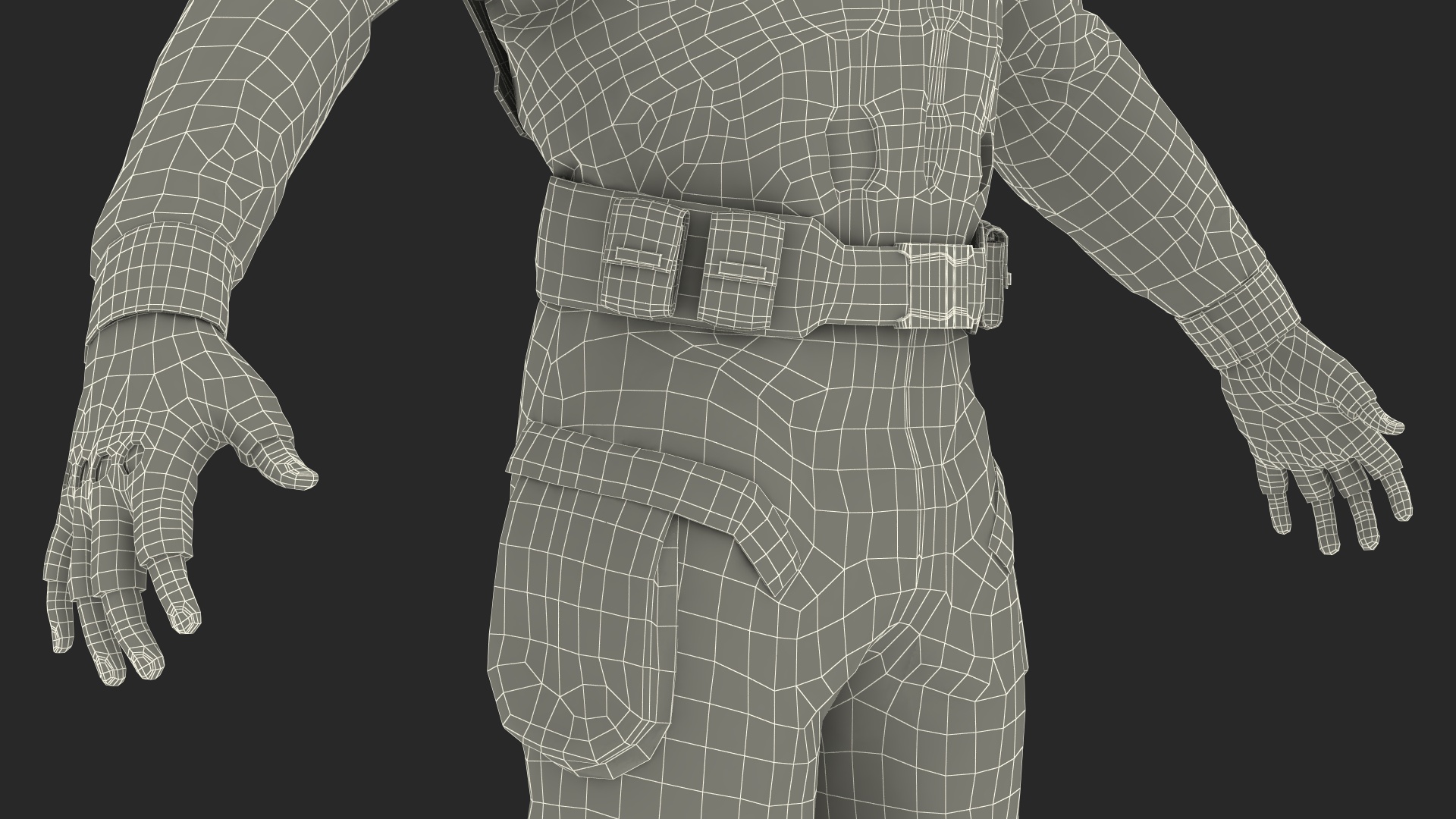3D Captain America Character in Worn Suit model