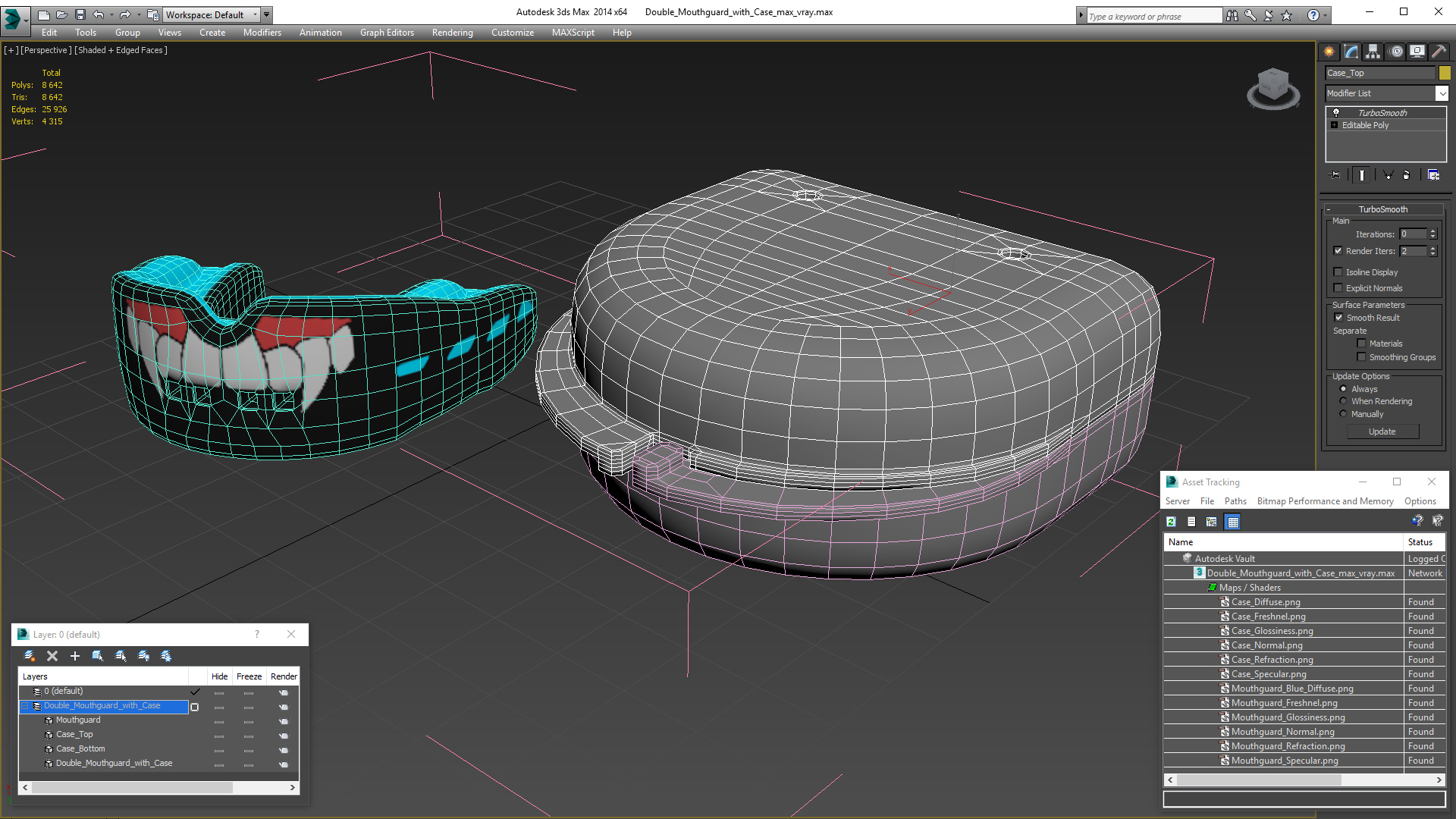 Double Mouthguard with Case 3D
