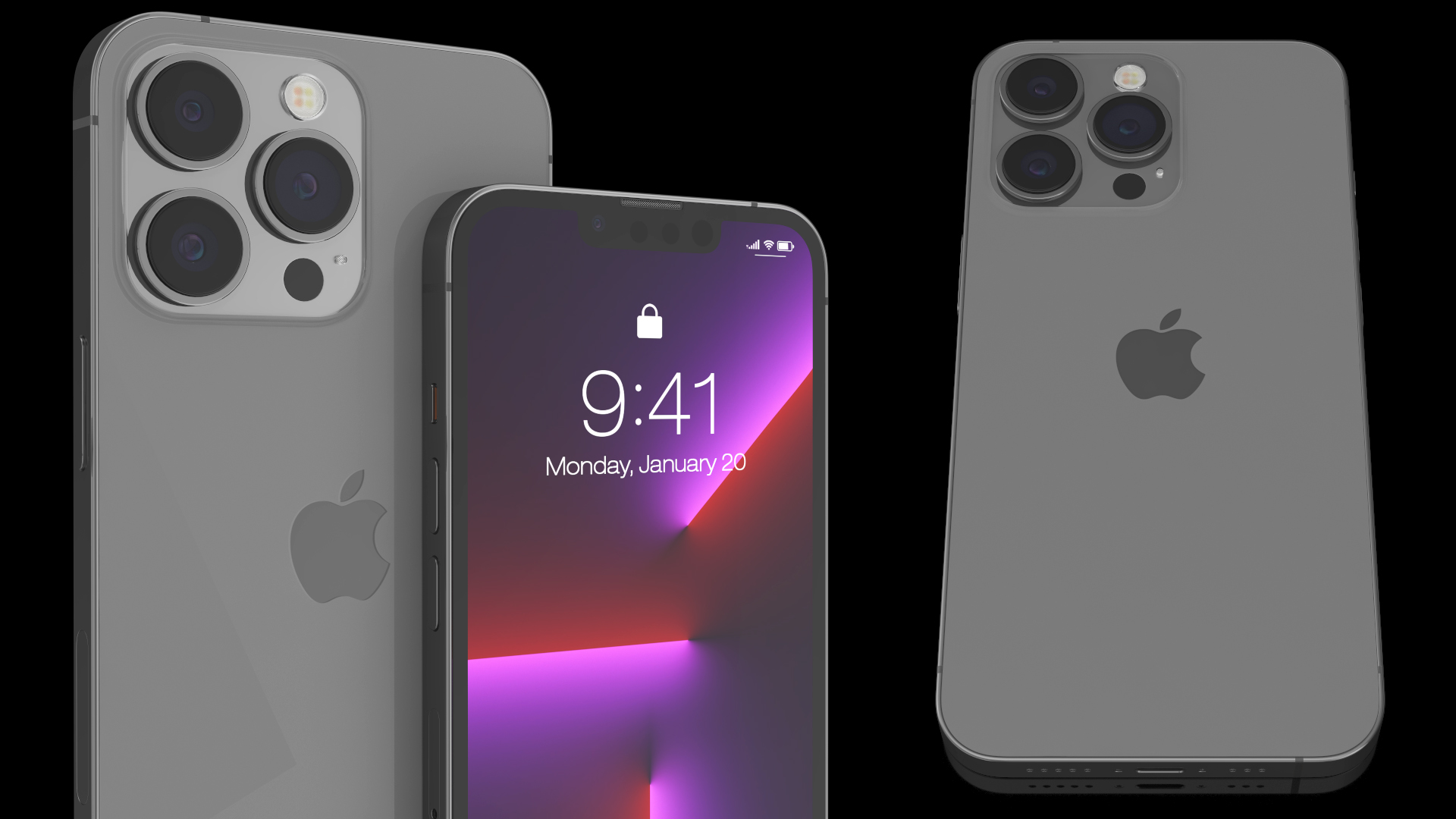 3D Apple iPhone 13 Pro Graphite model