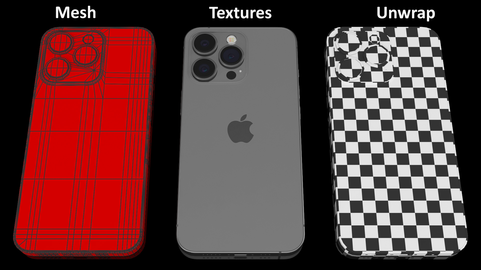 3D Apple iPhone 13 Pro Graphite model