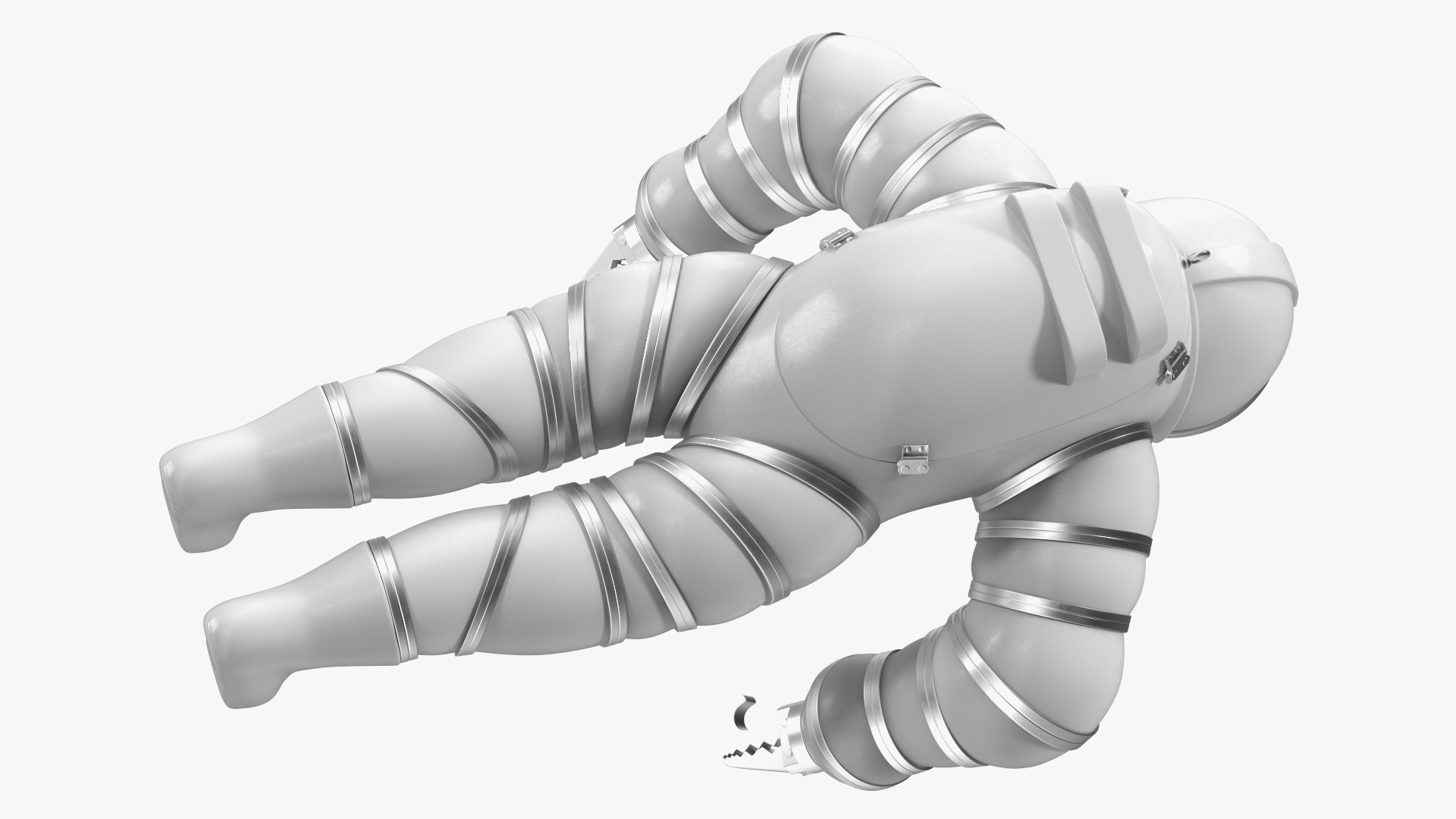 3D model Atmospheric Diving Suit White Rigged for Maya