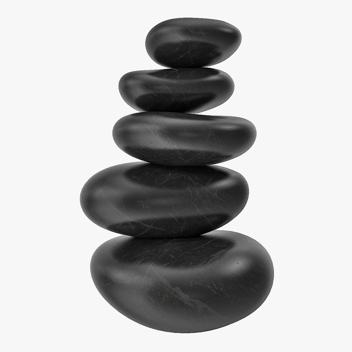 Black Zen Stones Pyramid 3D model