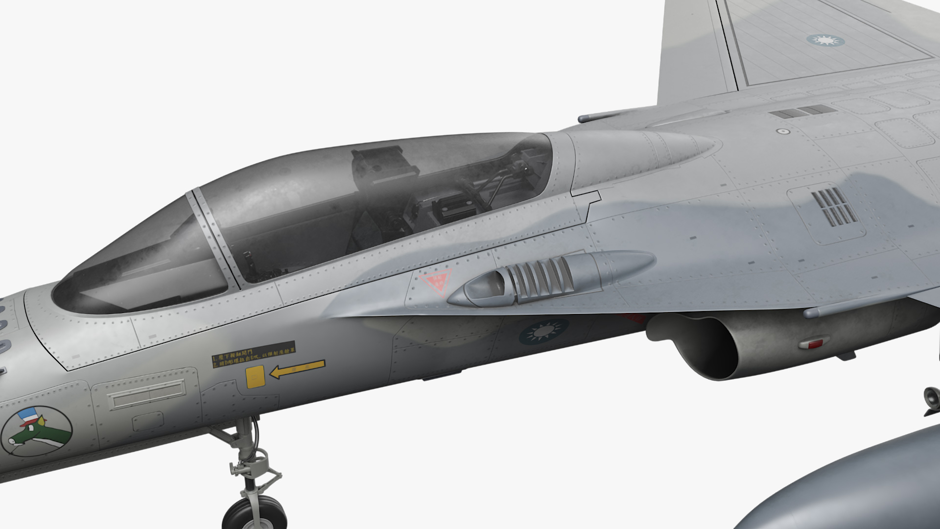 Military Fighting Jet AIDC F-CK-1 Ching-Kuo Rigged for Maya 3D model