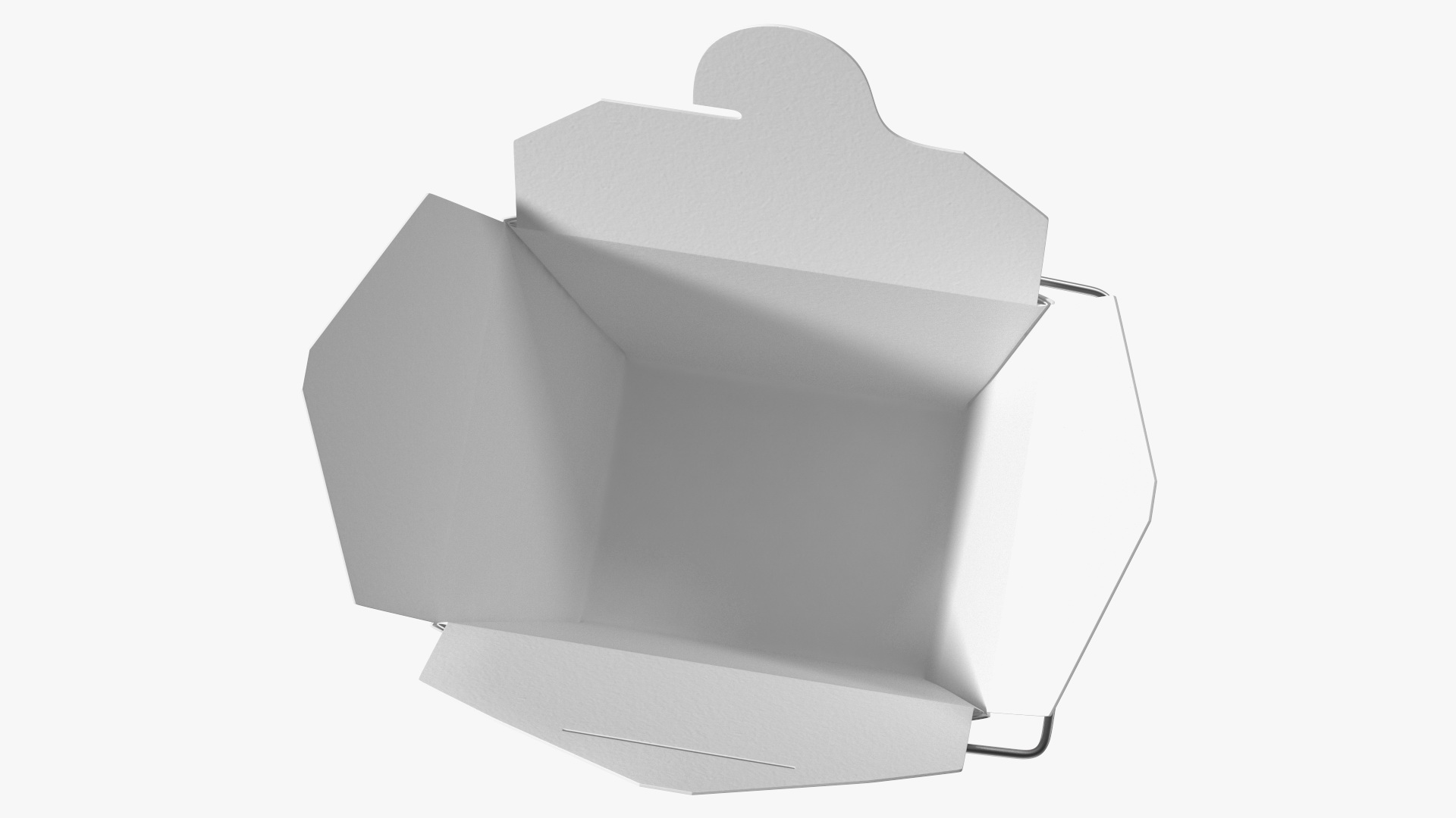 3D Chinese Restaurant Opened Takeout Box 16 Oz model
