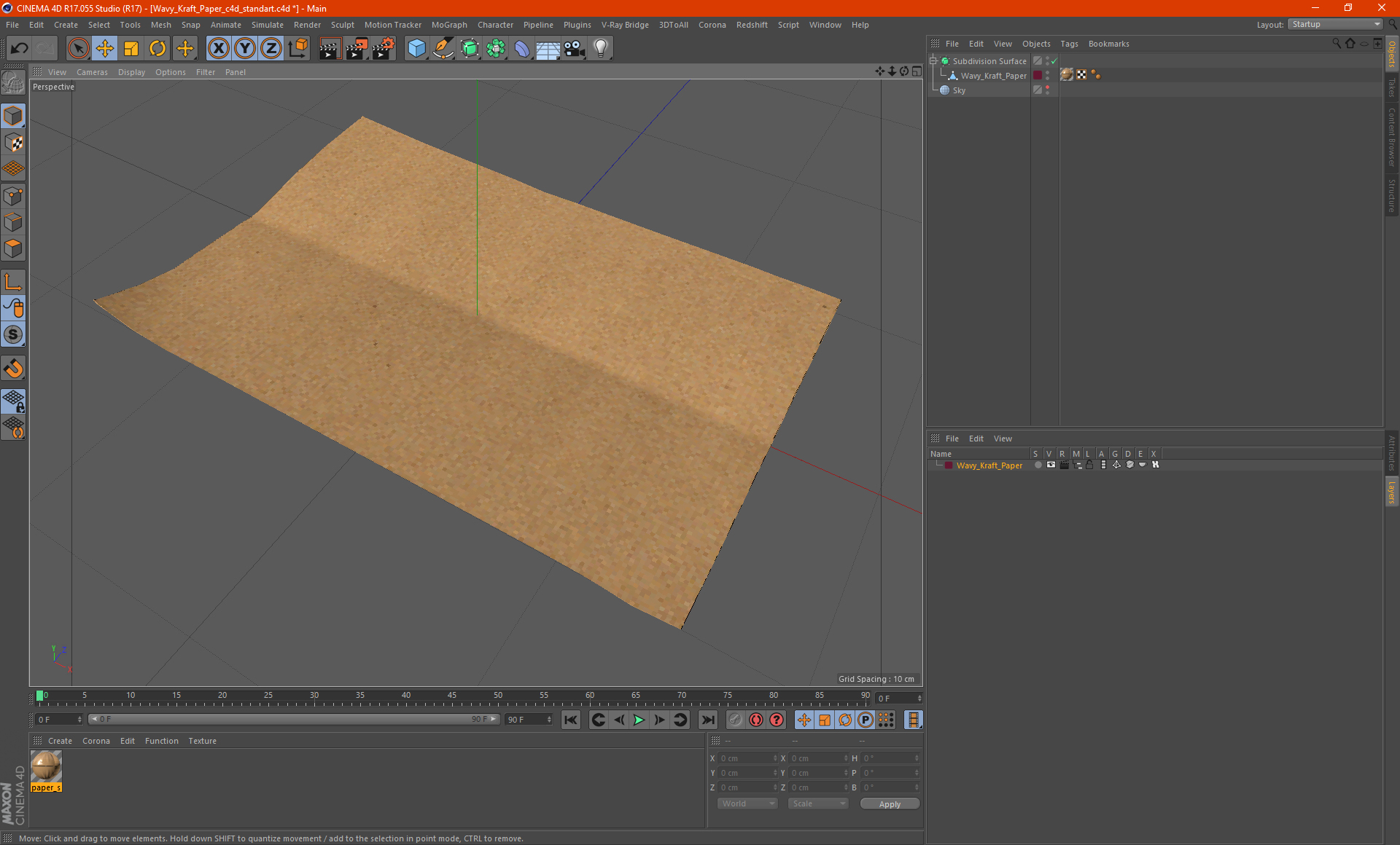 3D Wavy Kraft Paper