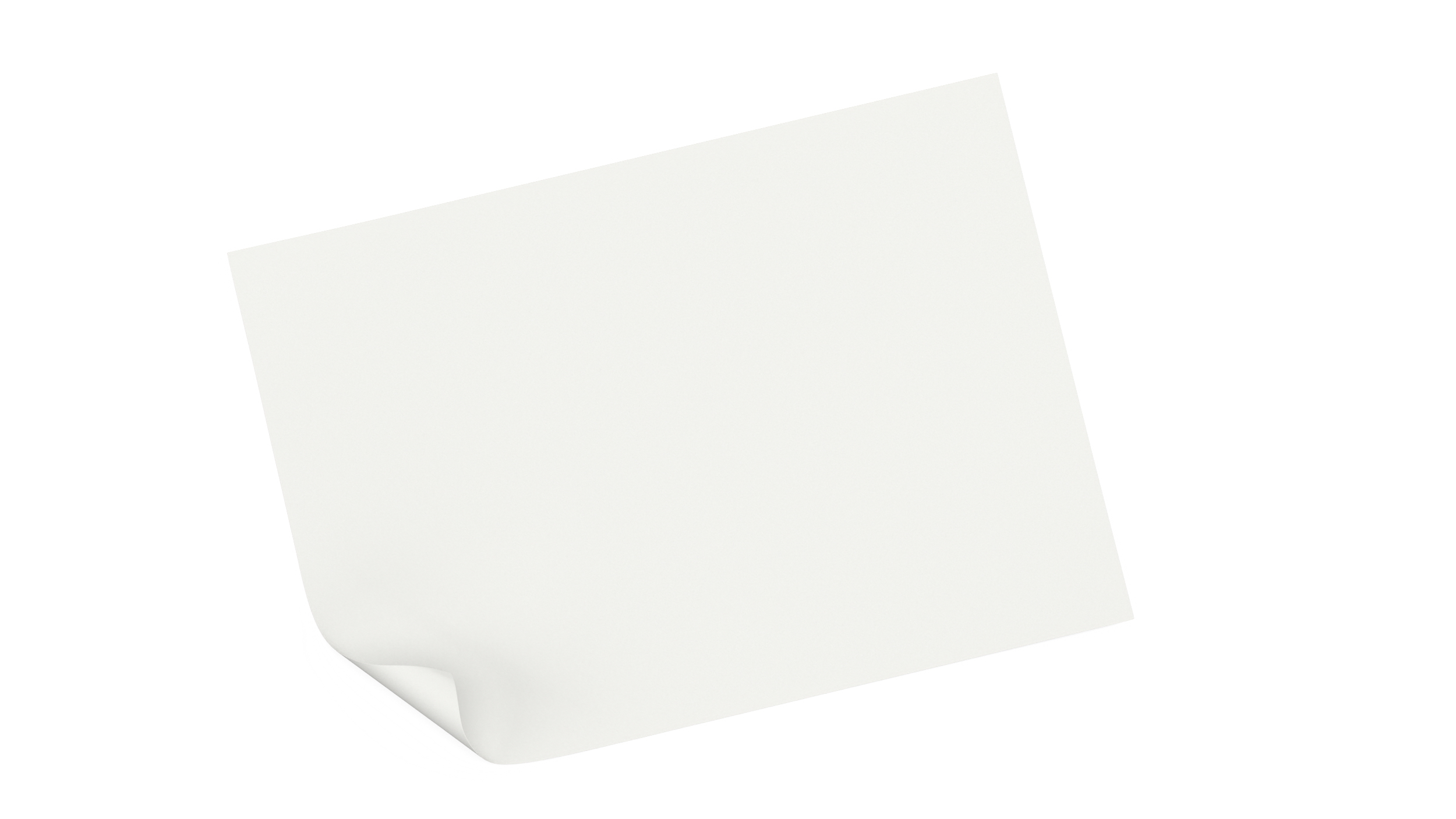 Paper With Corner Curl 3D