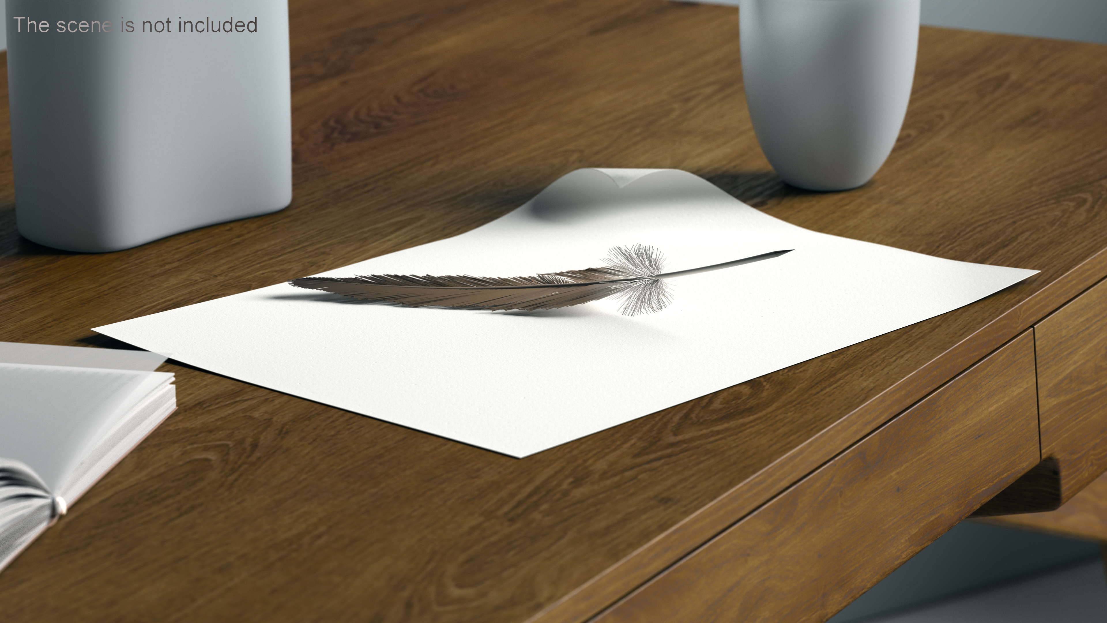 Paper With Corner Curl 3D