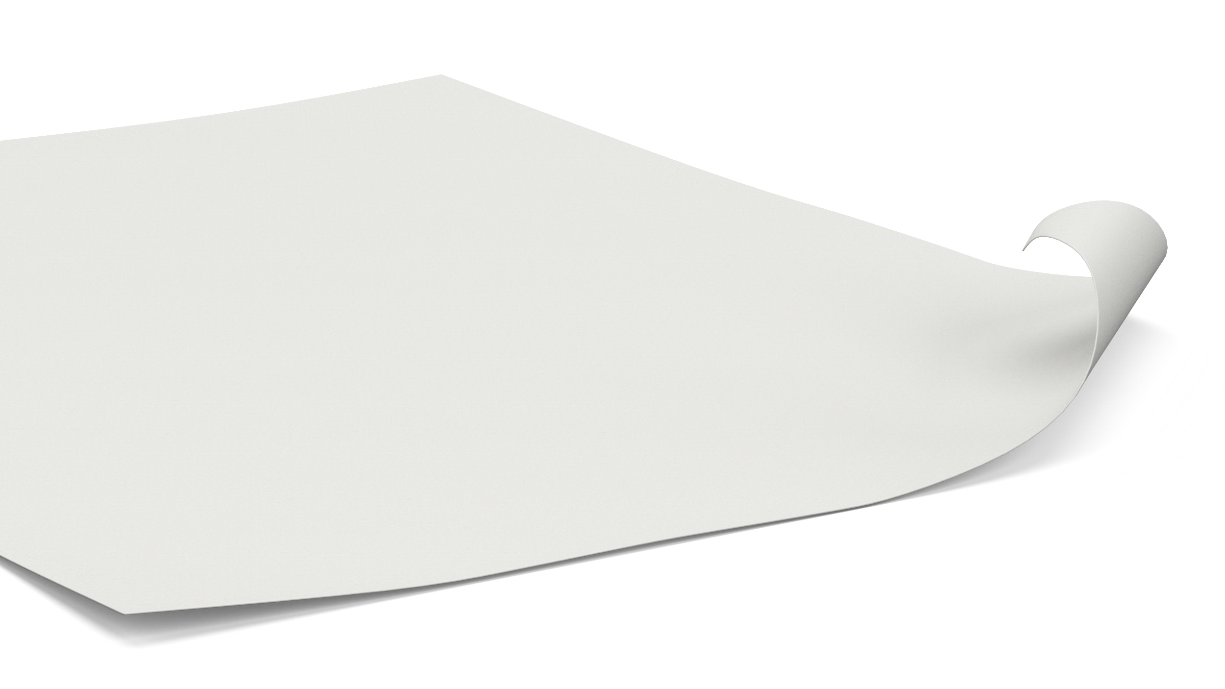 Paper With Corner Curl 3D
