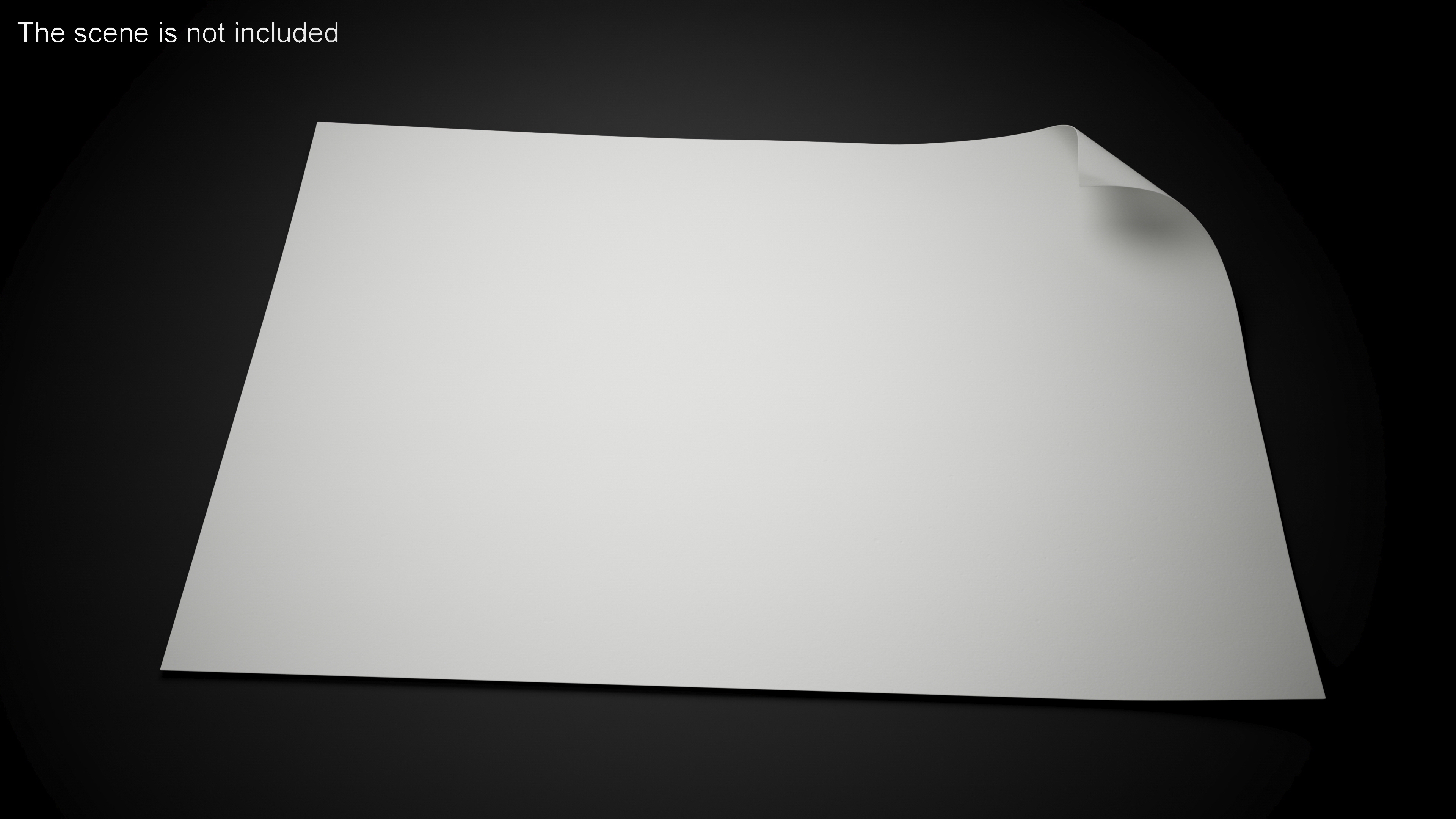 Paper With Corner Curl 3D