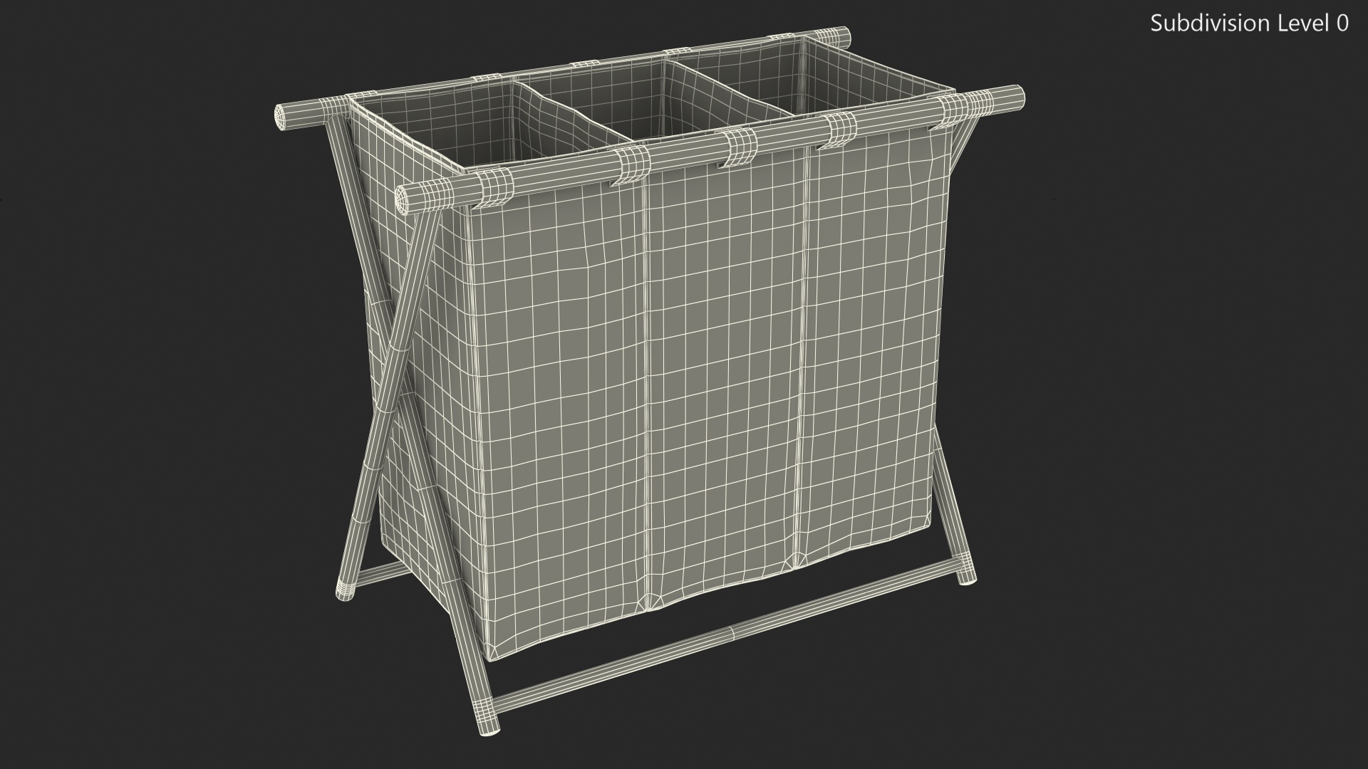Foldable  Laundry Basket 3D model