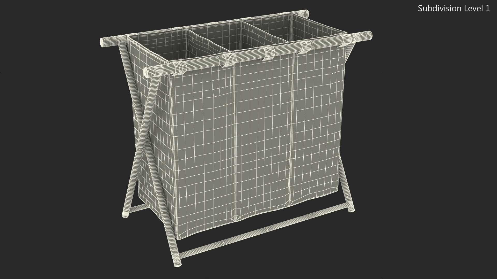 Foldable  Laundry Basket 3D model