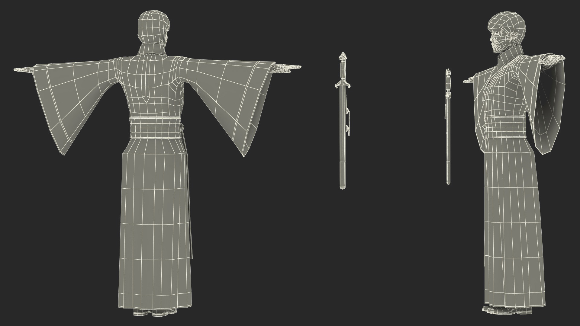 Traditional Chinese Man Rigged for Maya 3D model