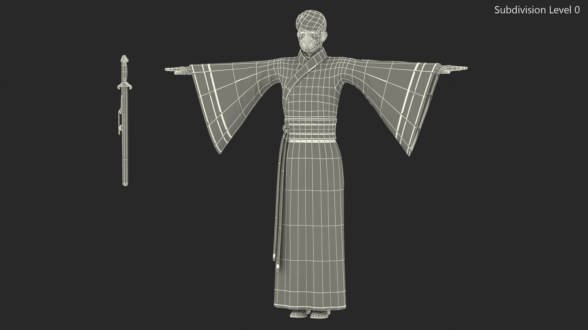 Traditional Chinese Man Rigged for Maya 3D model