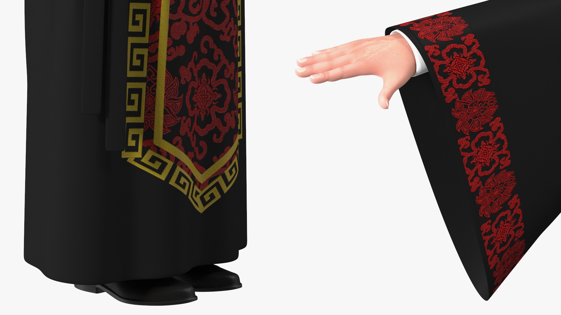 Traditional Chinese Man Rigged for Maya 3D model