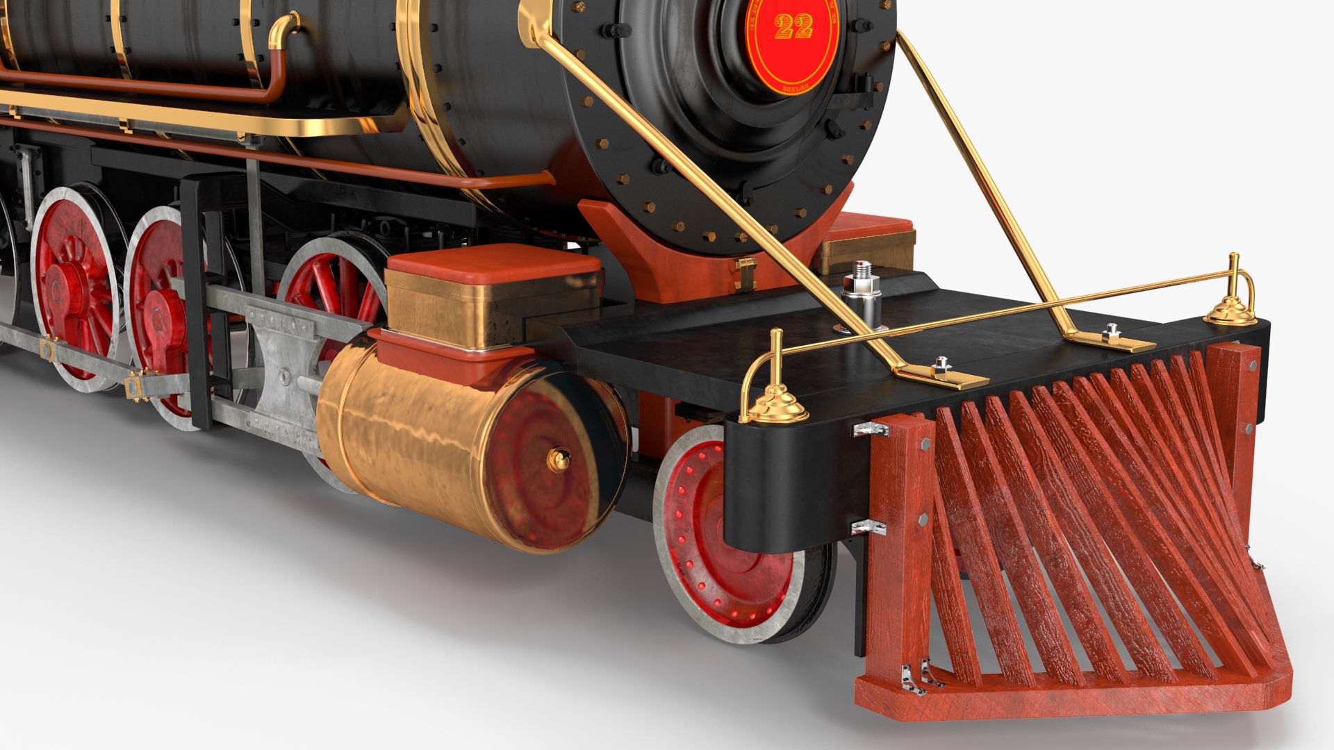 3D Old Steam Locomotive and Freight Wagon model