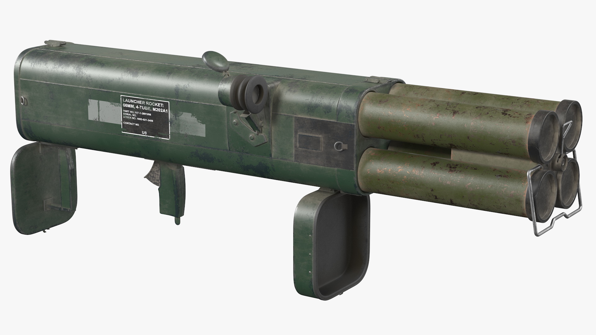 Incendiary Rocket Launcher M202A1 FLASH Set Dusty 3D model