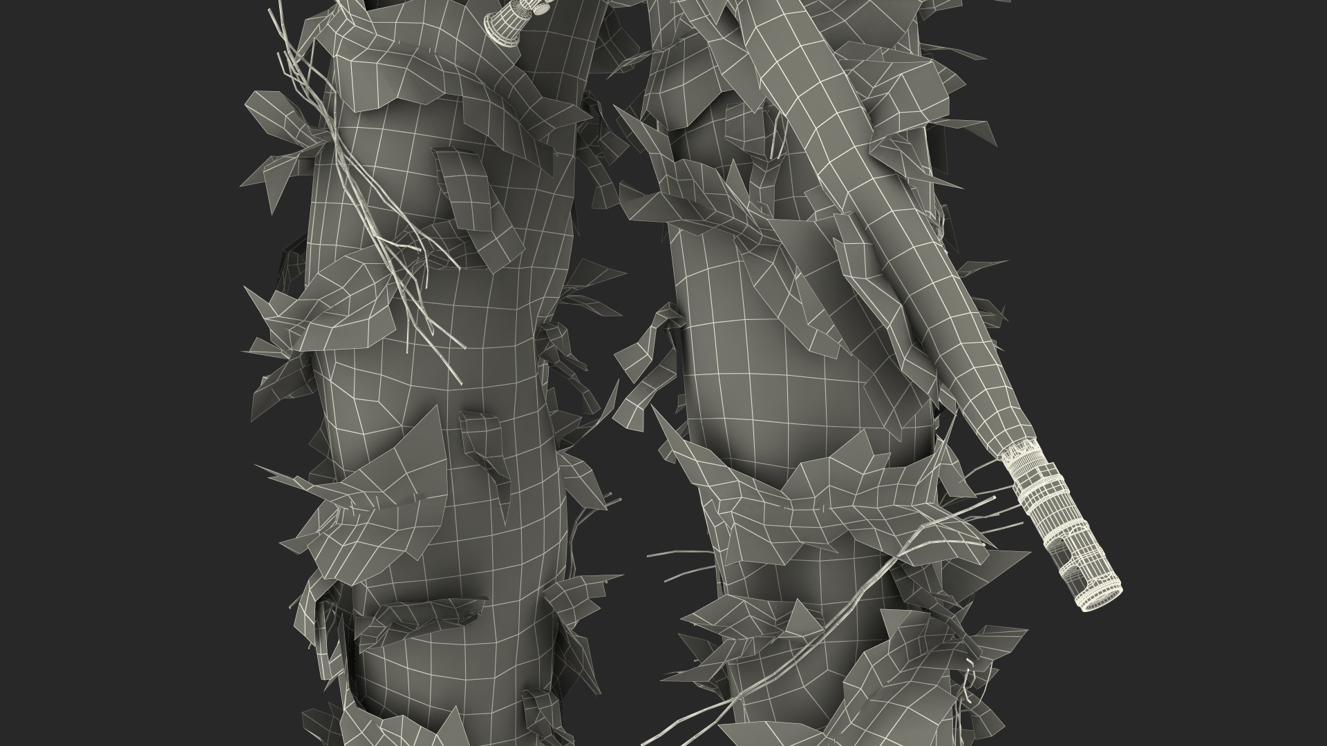 Soldier with Weapon in Desert Camo 3D model