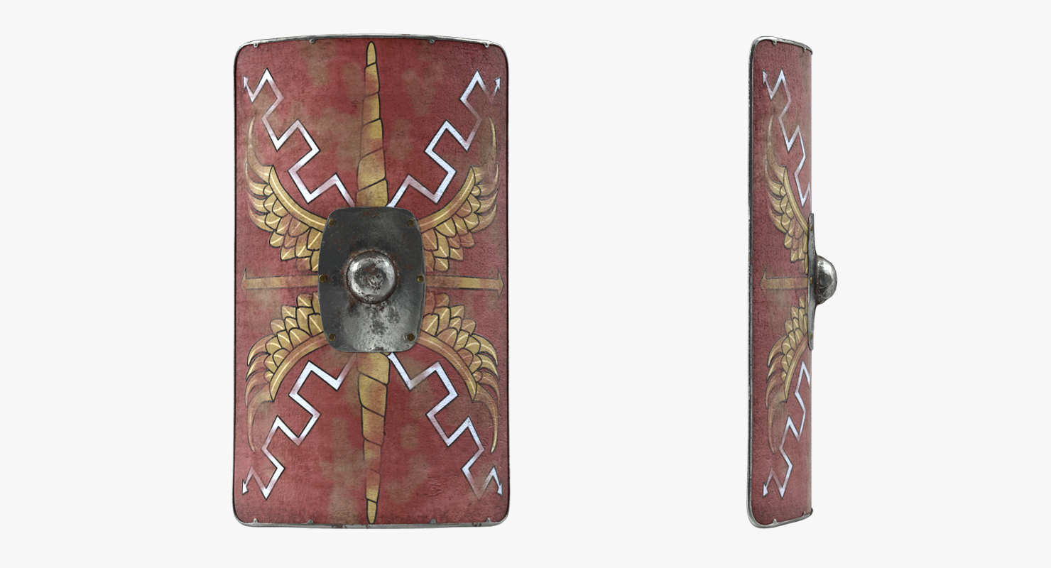 3D Roman Medieval Shield