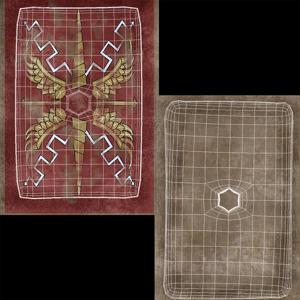 3D Roman Medieval Shield