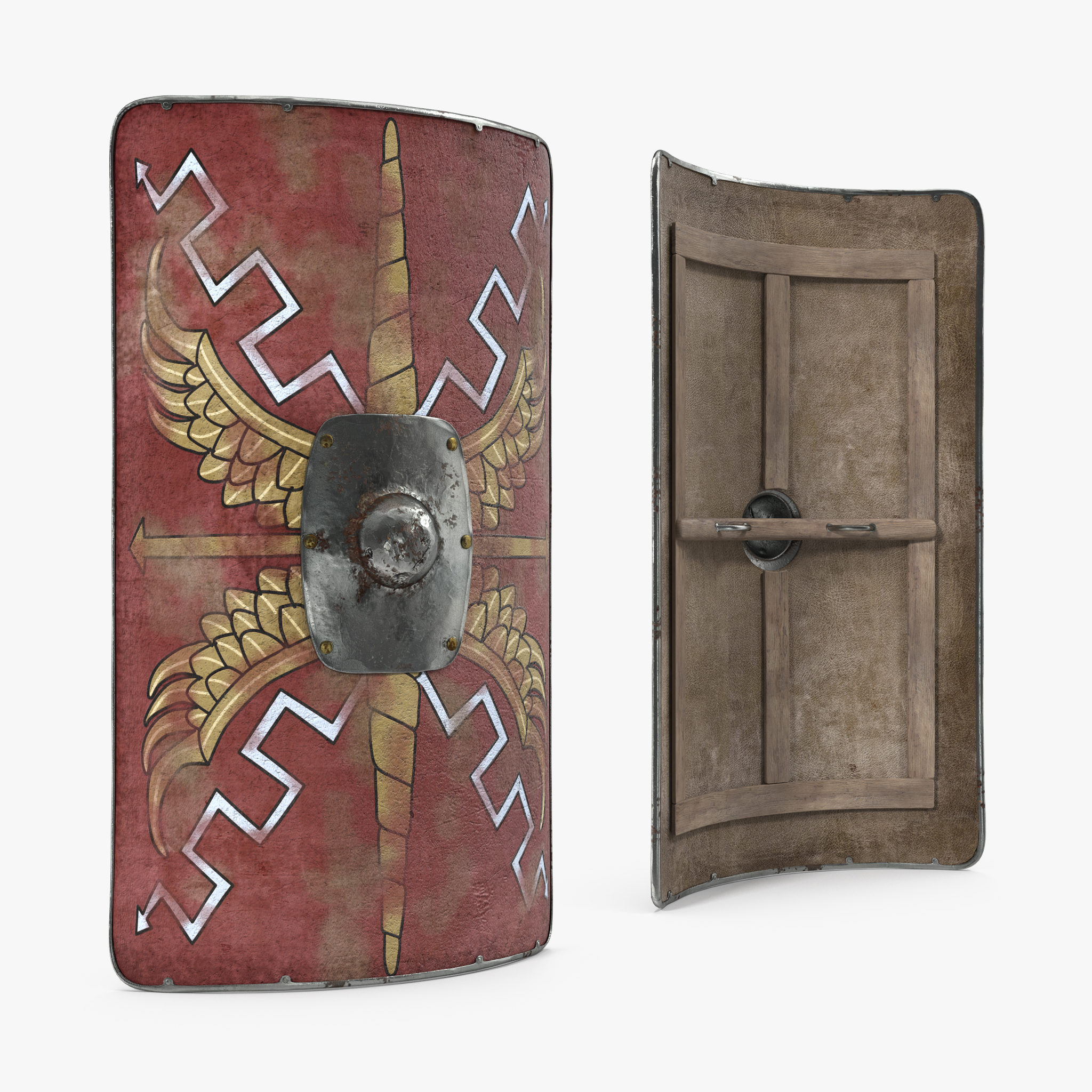 Roman Shield 3D Model, view 4