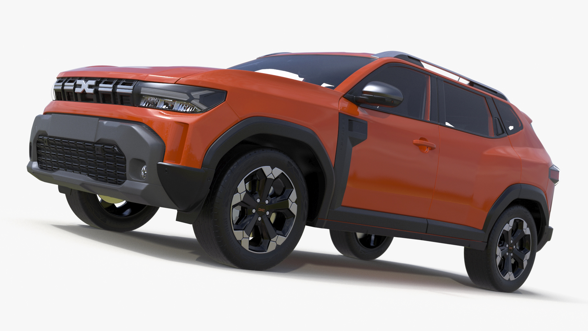3D model Dacia Duster 2024 Crossover Simplified Orange