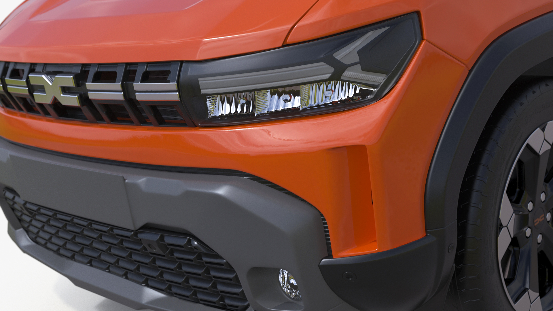 3D model Dacia Duster 2024 Crossover Simplified Orange