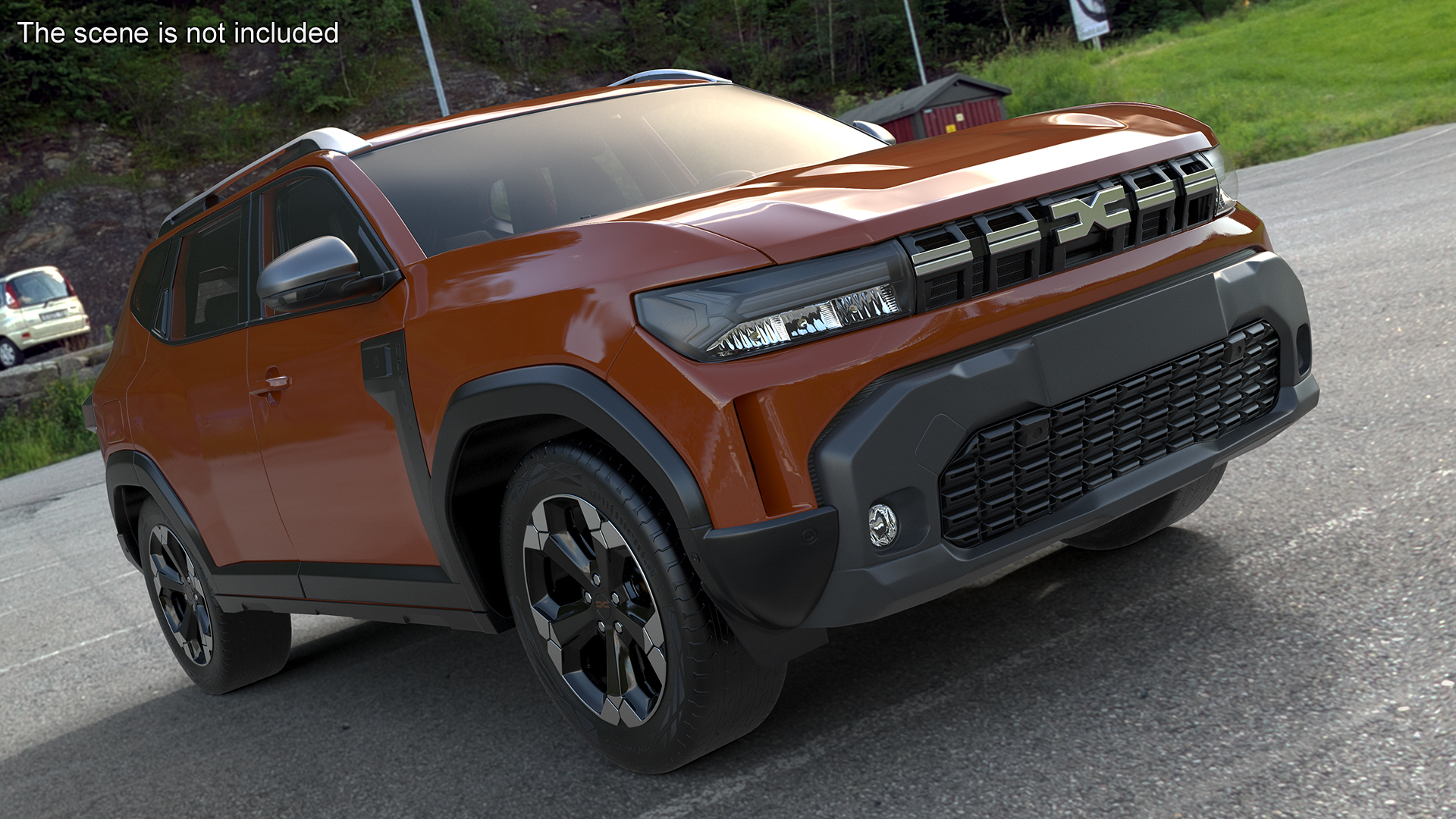 3D model Dacia Duster 2024 Crossover Simplified Orange